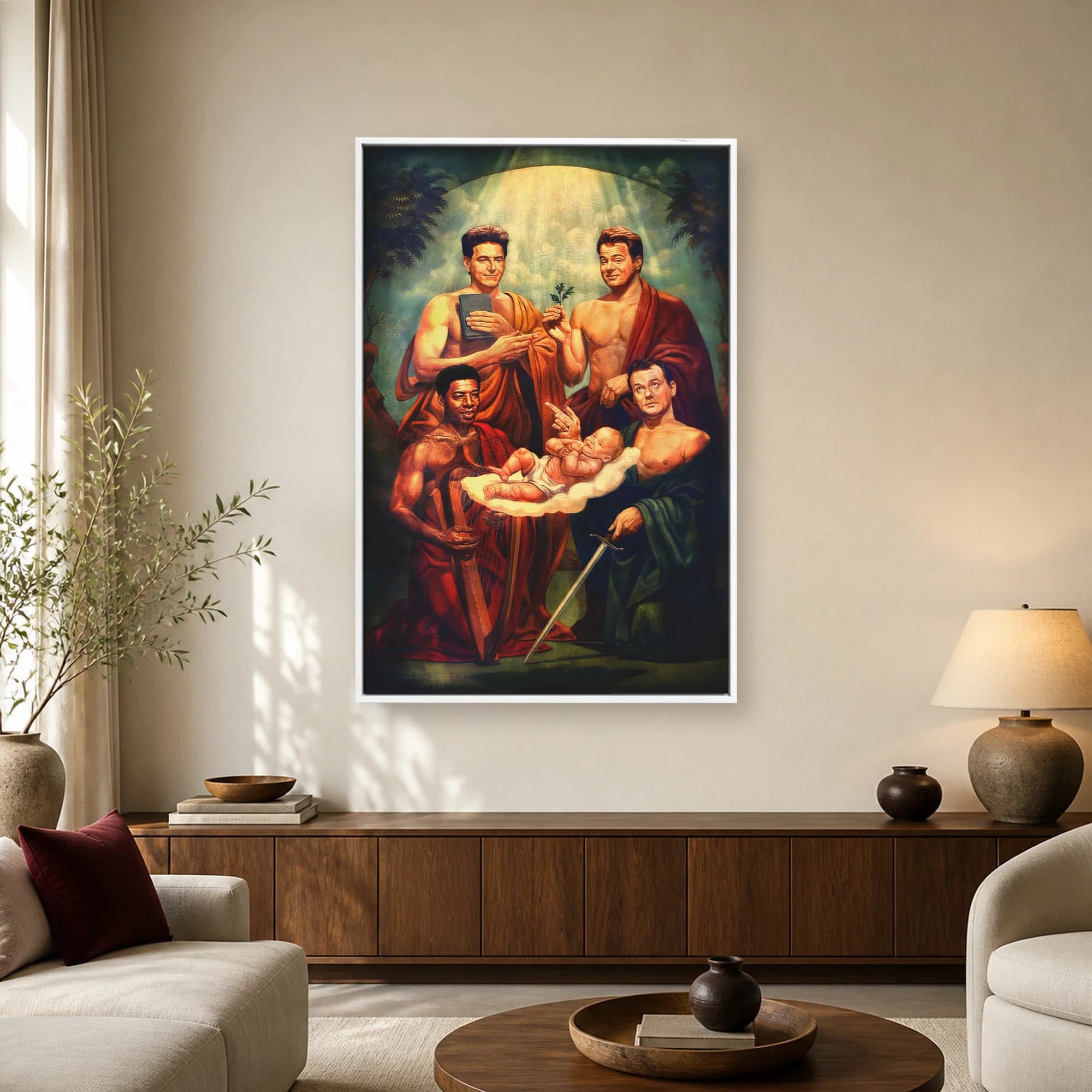 Ghostbusters Renaissance Nativity Parody Wall Art Print, view 2