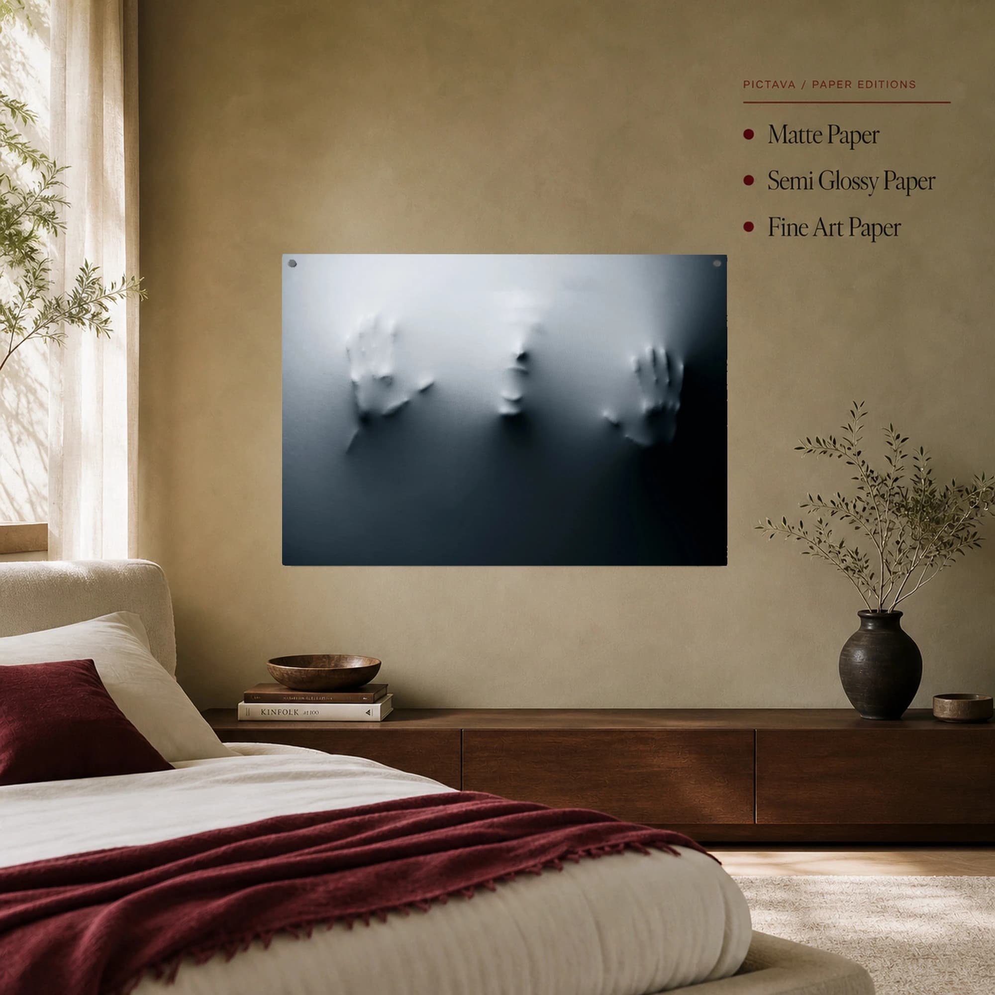Surrealist Wall Art Veiled Human Face Canvas Print, view 7