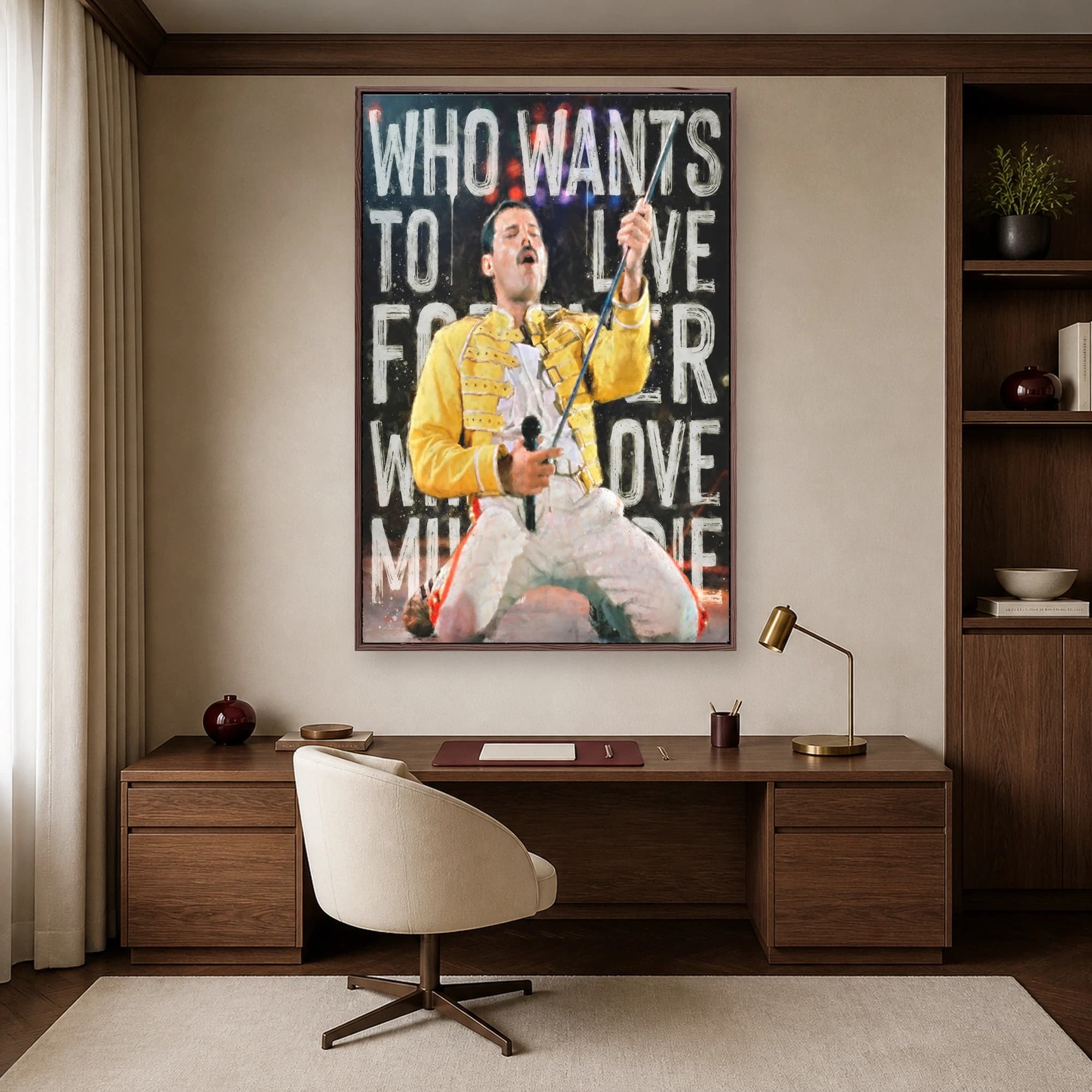 Freddie Mercury Music Wall Art Canvas Print, view 6