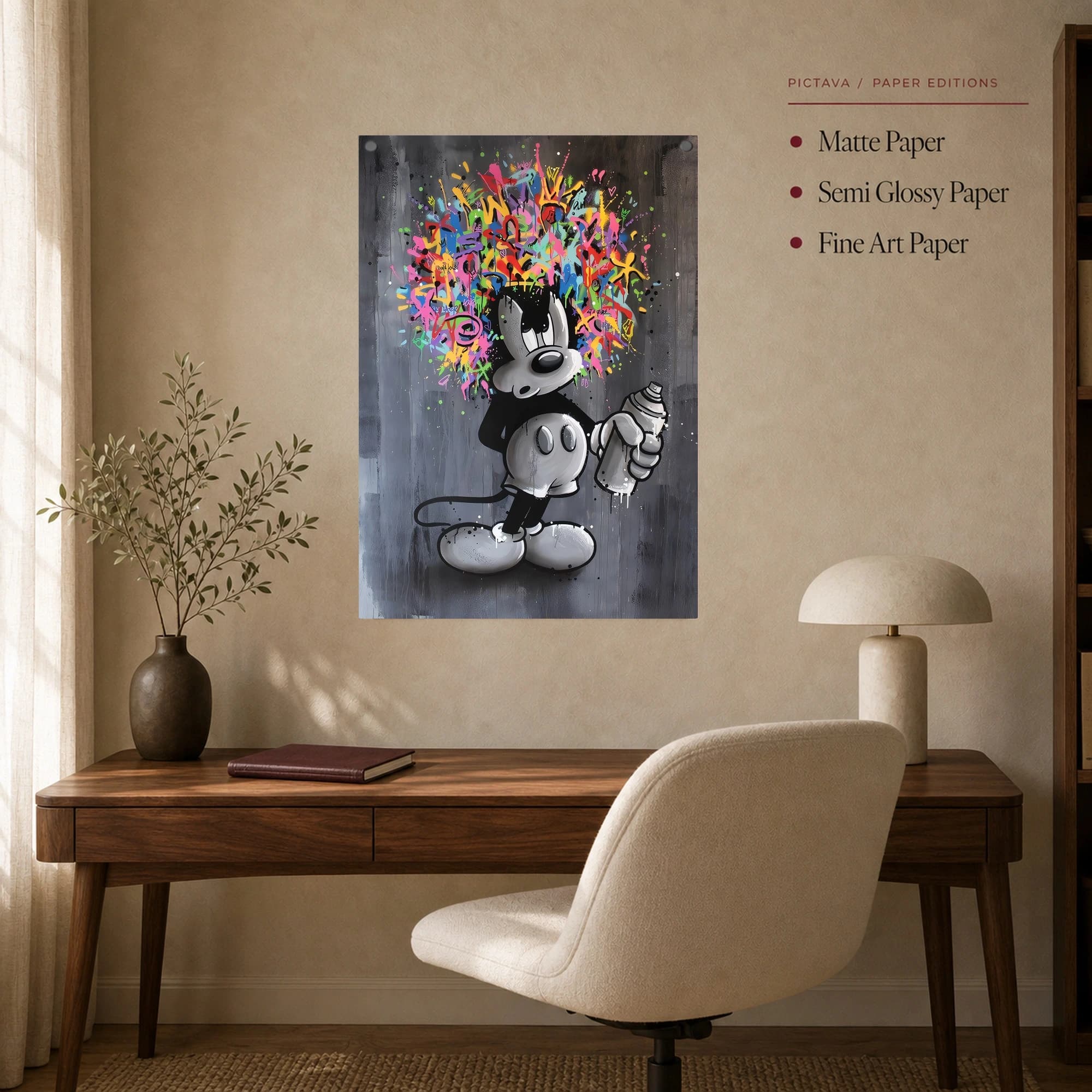 Graffiti Mickey Street Art Canvas Print, view 8