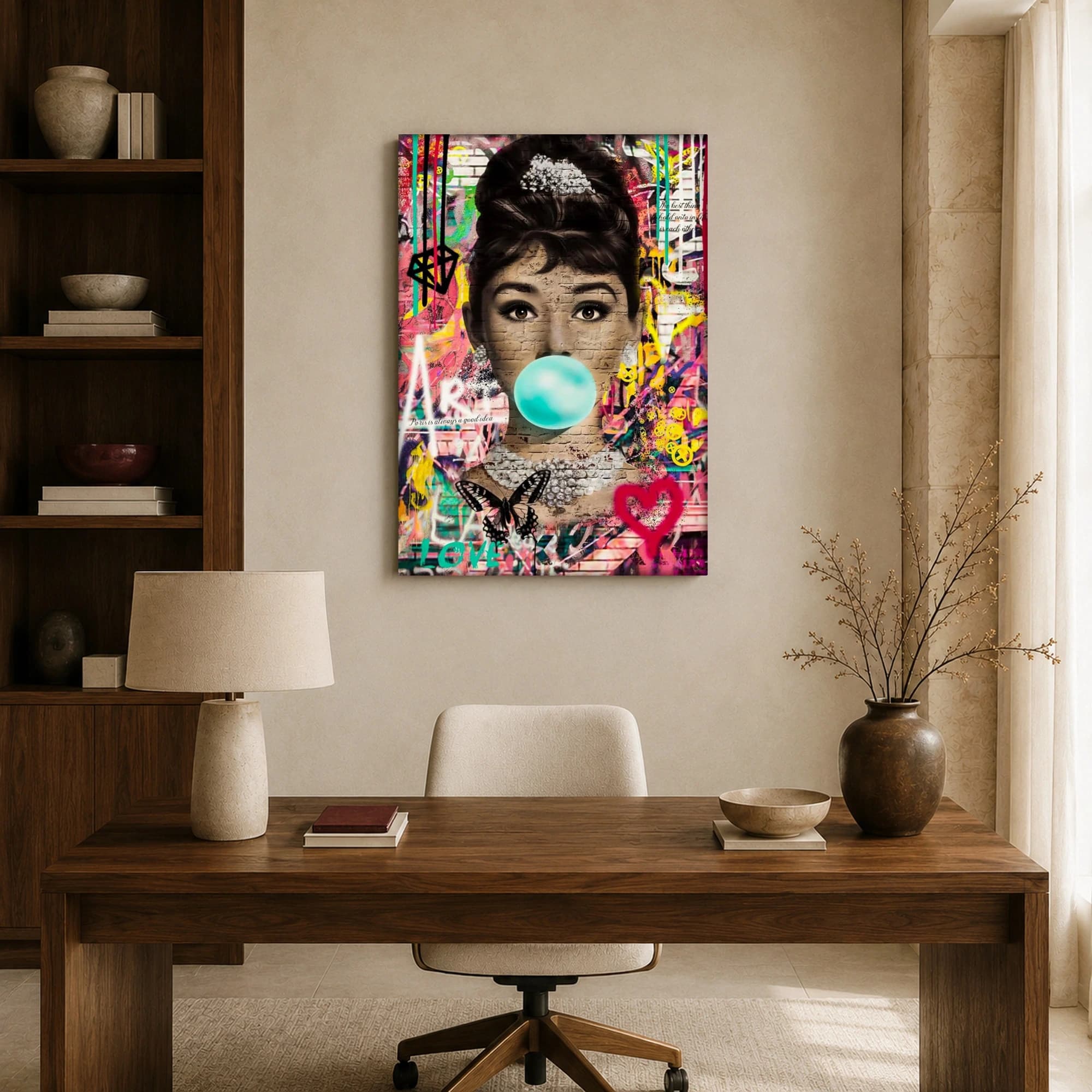 Audrey Hepburn Bubblegum Pop Art Canvas Print, view 8