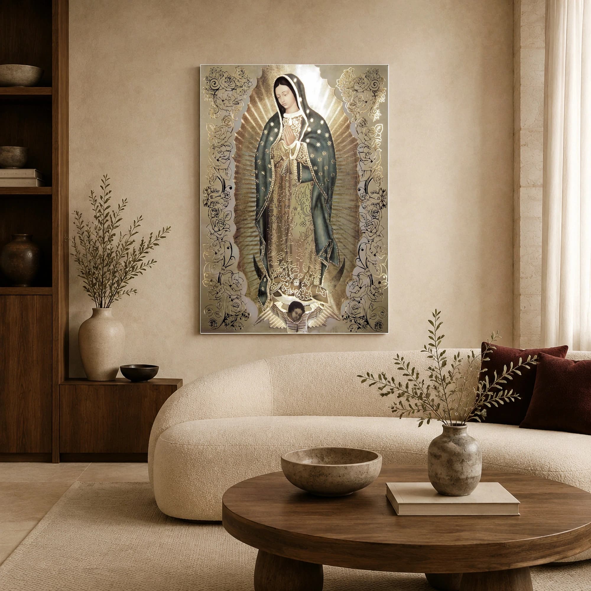 Our Lady of Guadalupe Gold Foil Devotional Wall Art, view 6