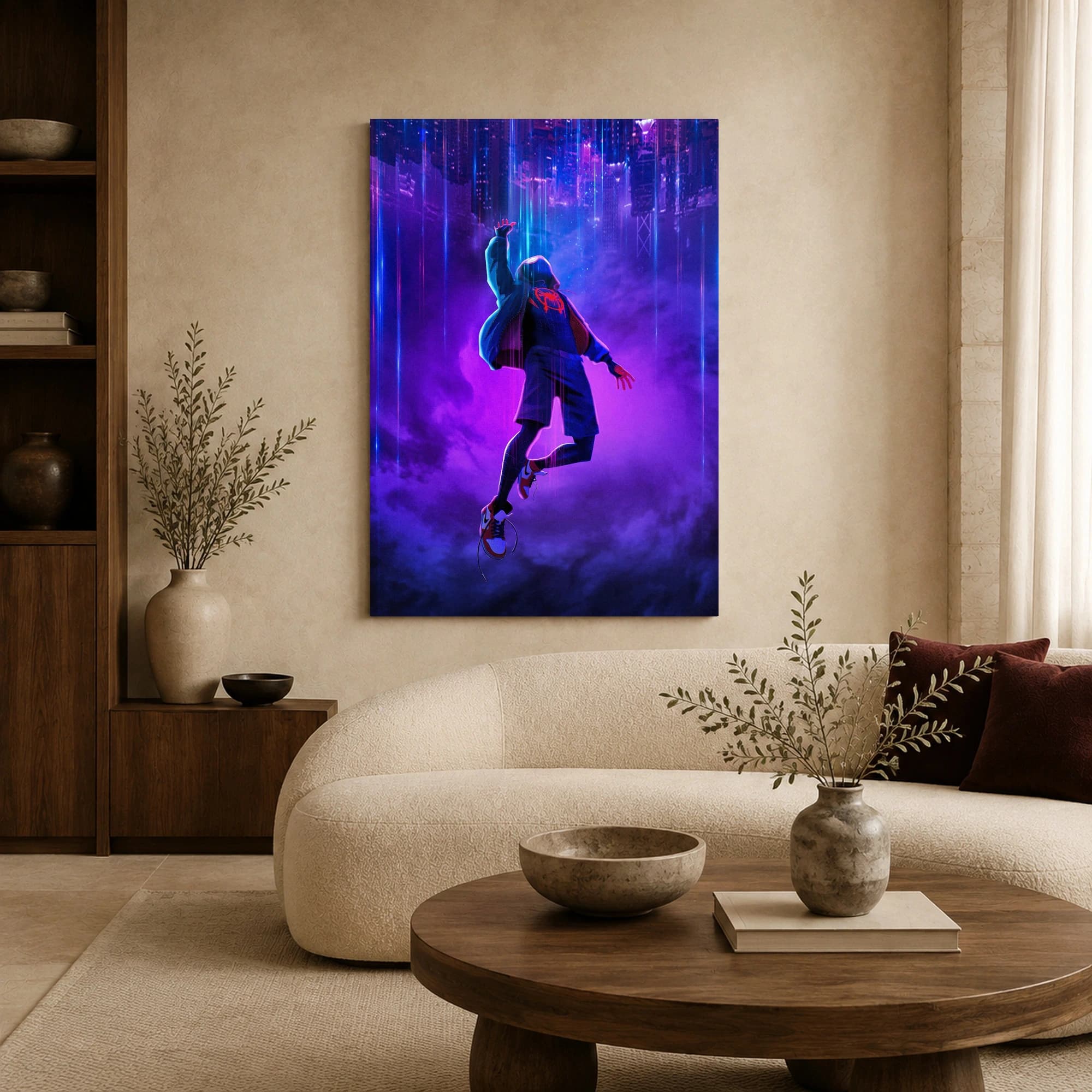 Spider-Man Multiverse Leap Neon Wall Art, view 5