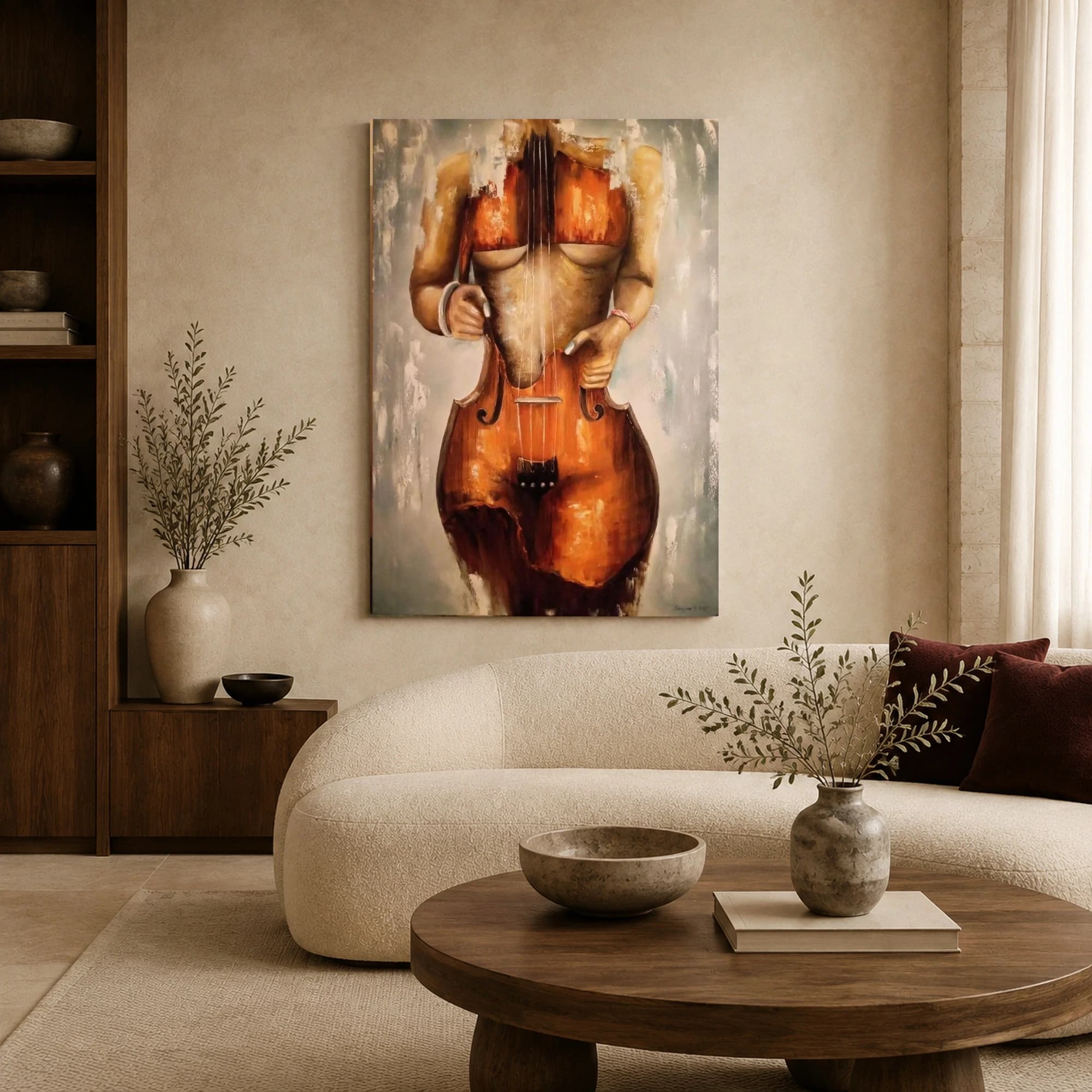 Surreal Cello Woman Fine Art Canvas Print & Wall Decor, view 6