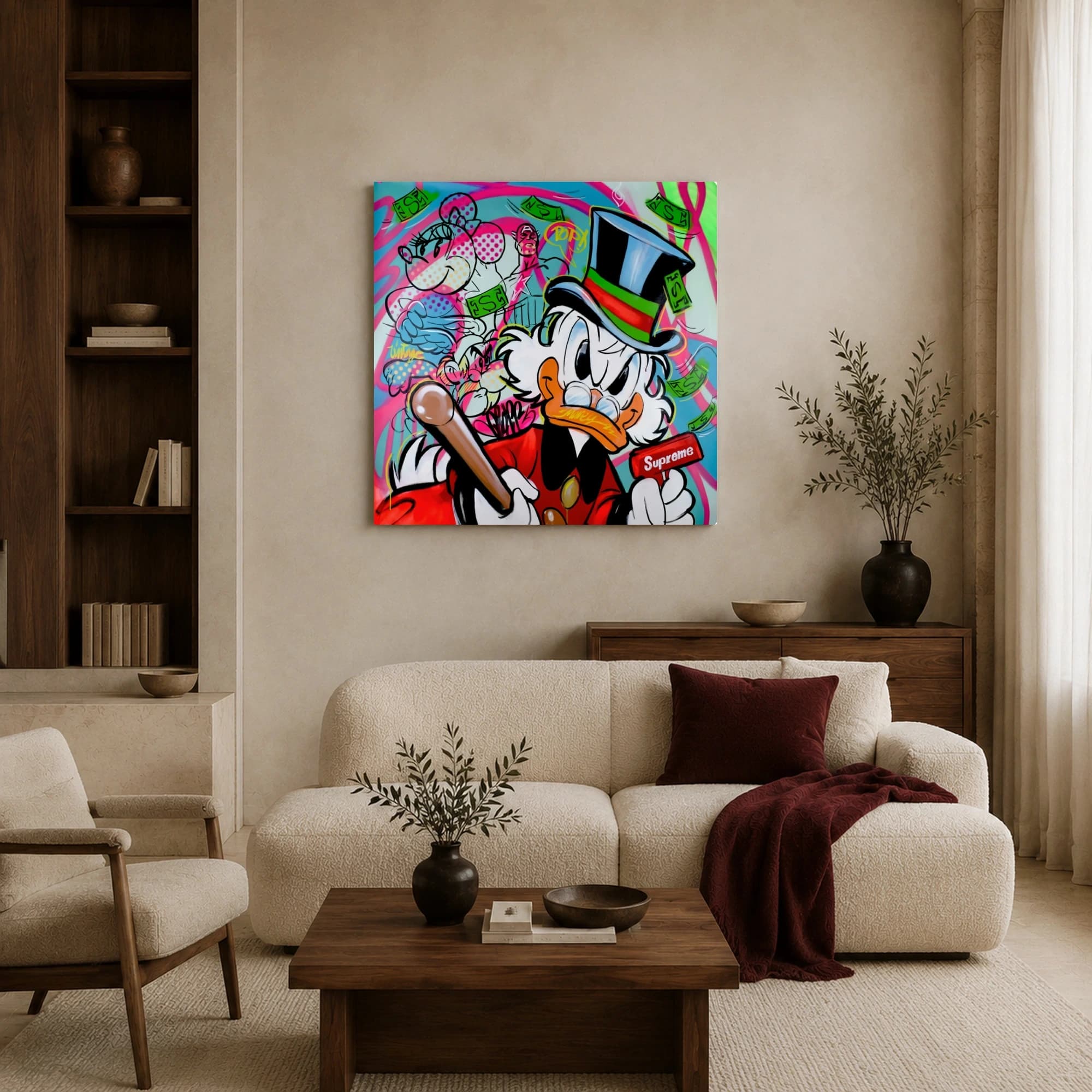 Pop Culture Wealth Graffiti Canvas Print, view 4