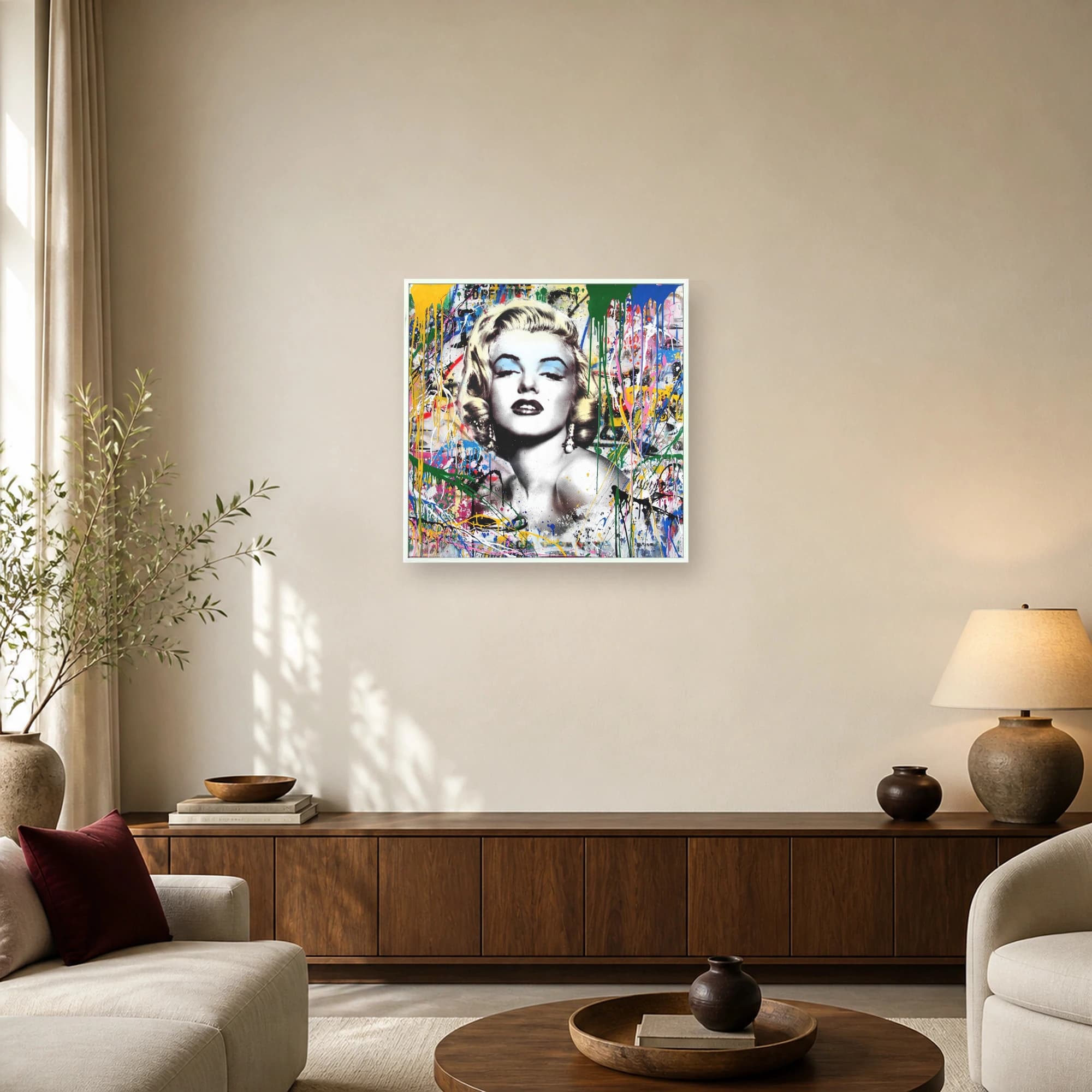 Marilyn Monroe Pop Art Graffiti Canvas Print, view 5