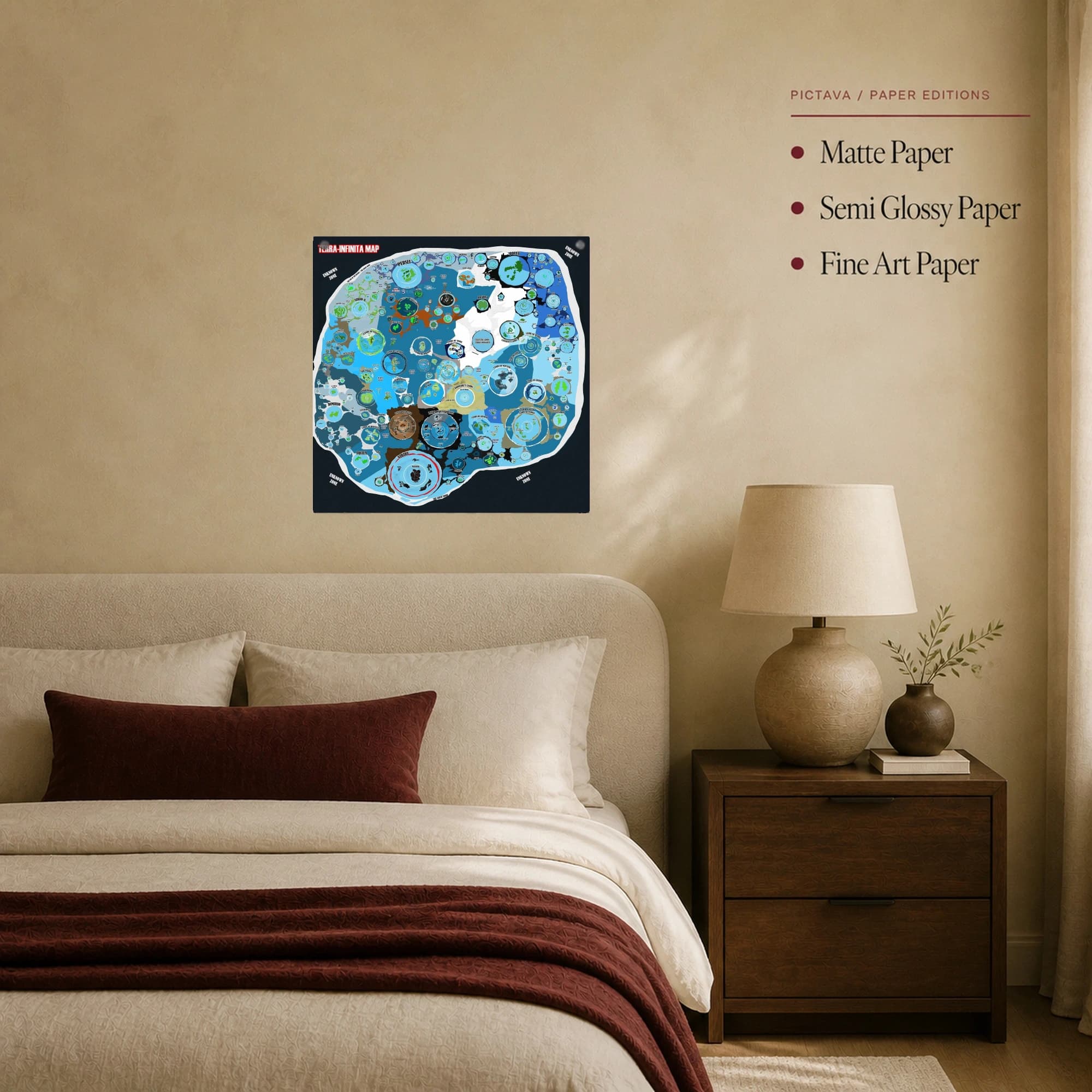 Terra-Infinita Fantasy Map Art Print, view 6