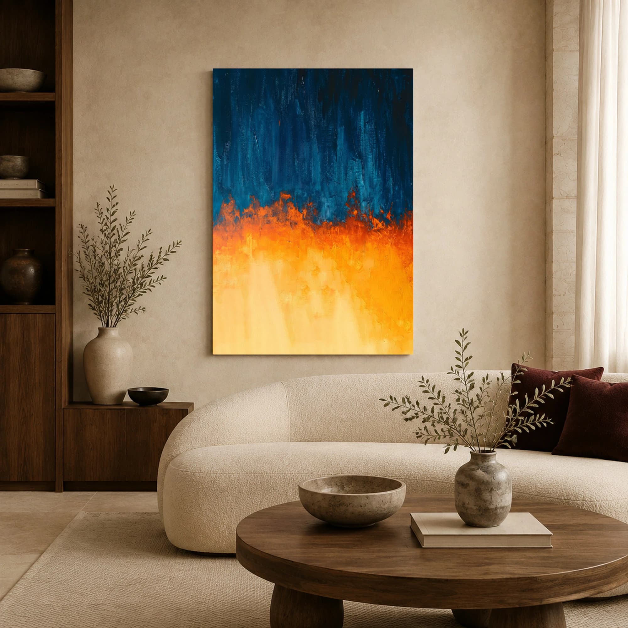 Abstract Fire and Ice Canvas Print, view 3