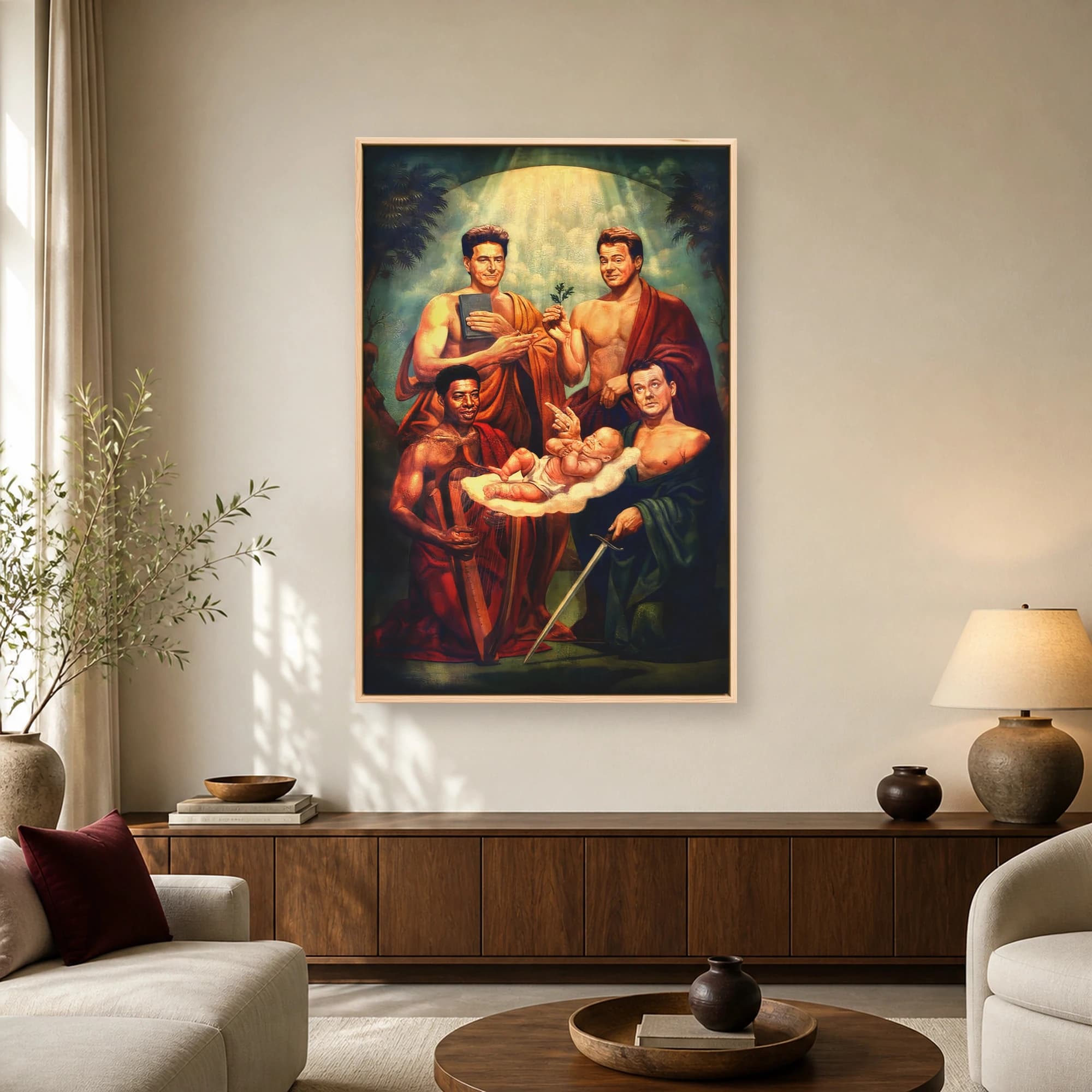 Renaissance Celebrity Parody Canvas Print, view 2