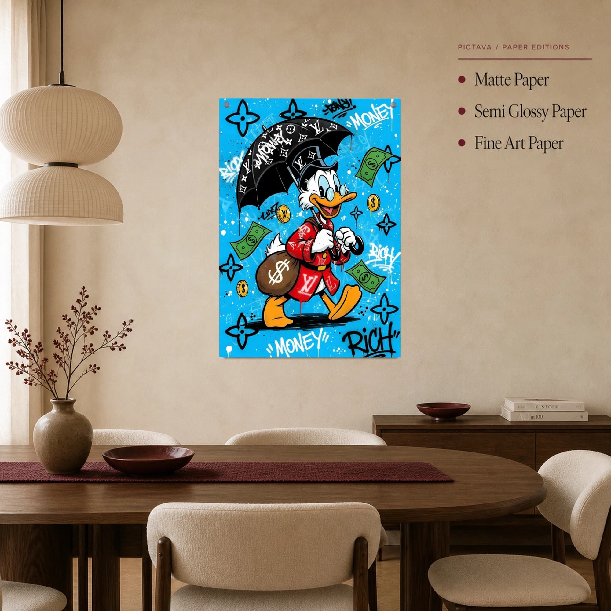 Scrooge McDuck Street Wealth Pop Art Print, view 3