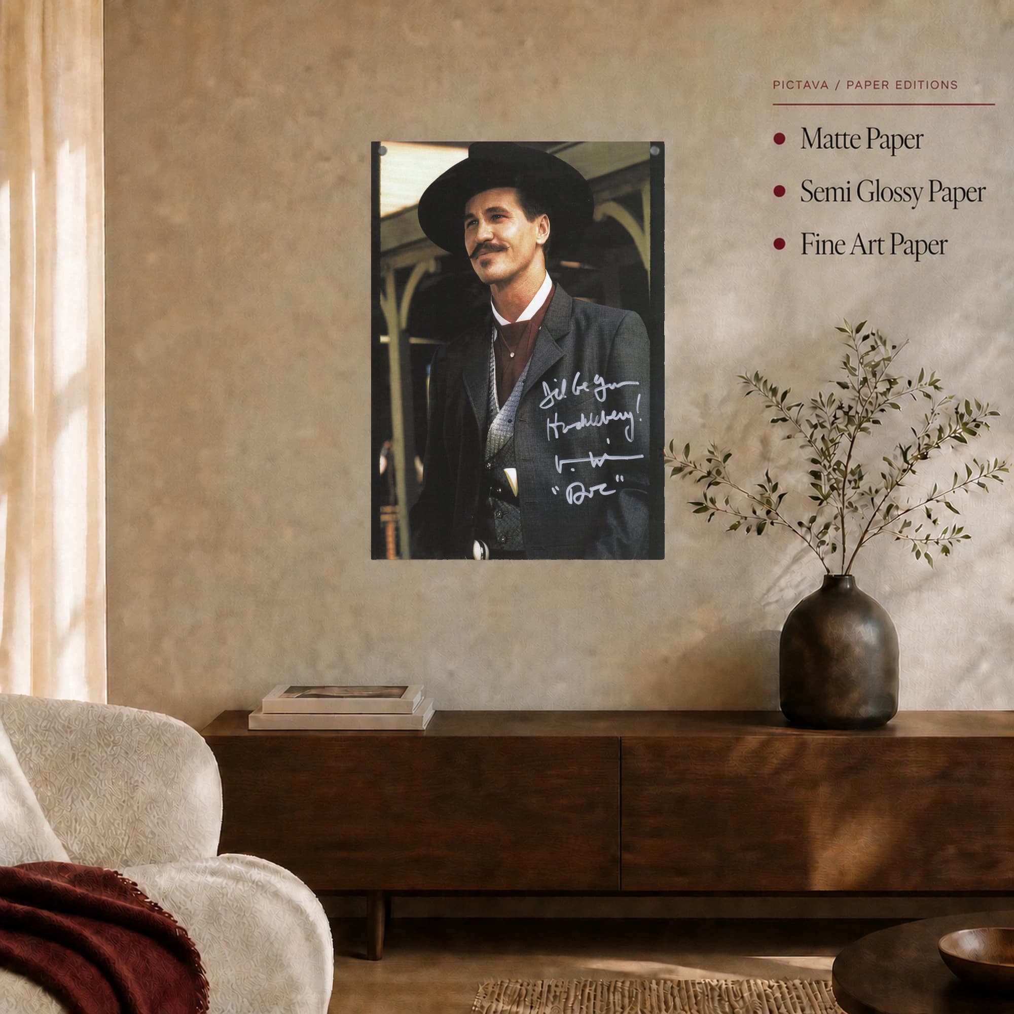 Val Kilmer as Doc Holliday in Tombstone Movie Wall Art, view 6