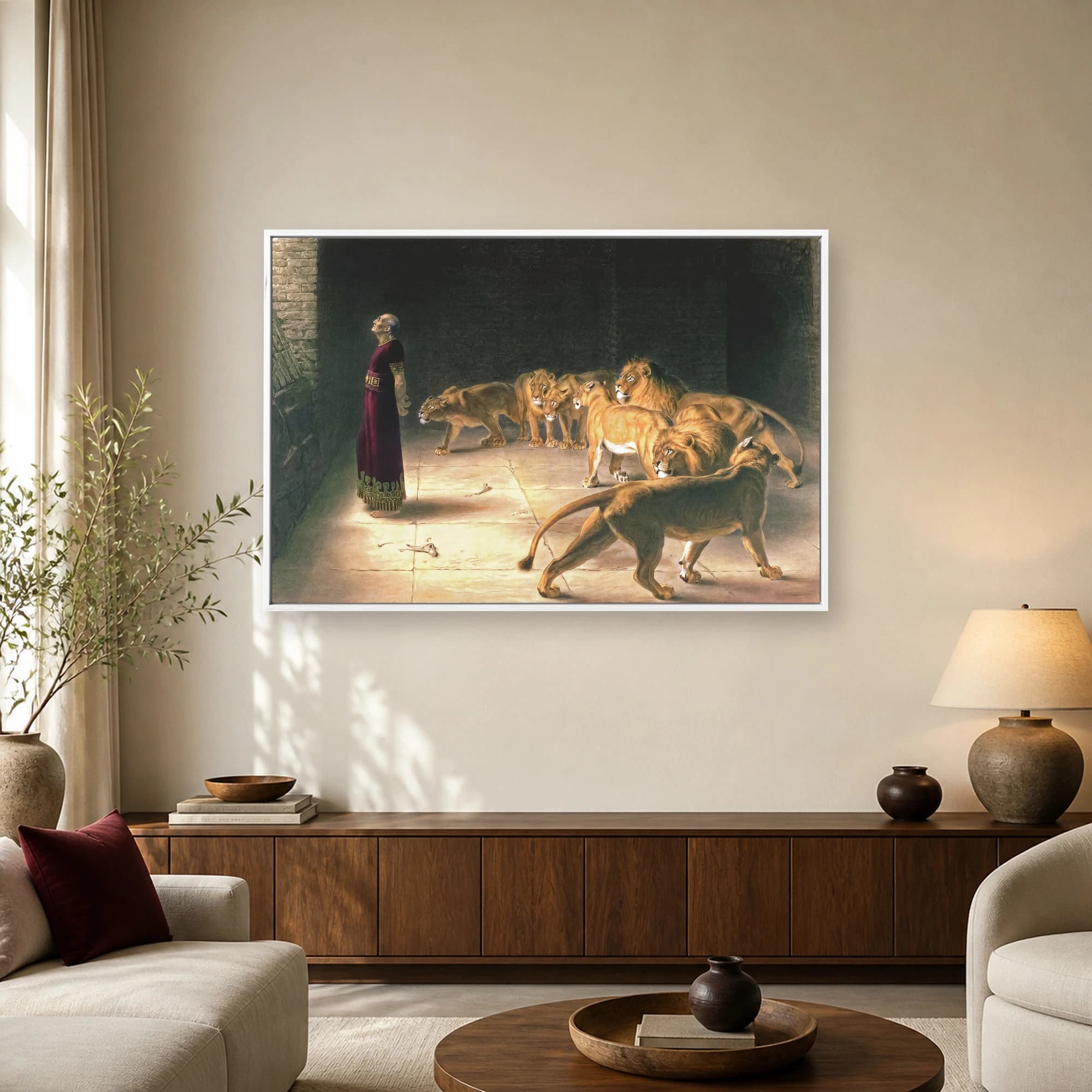 Daniel in the Lions Den Historical Art Print, view 2