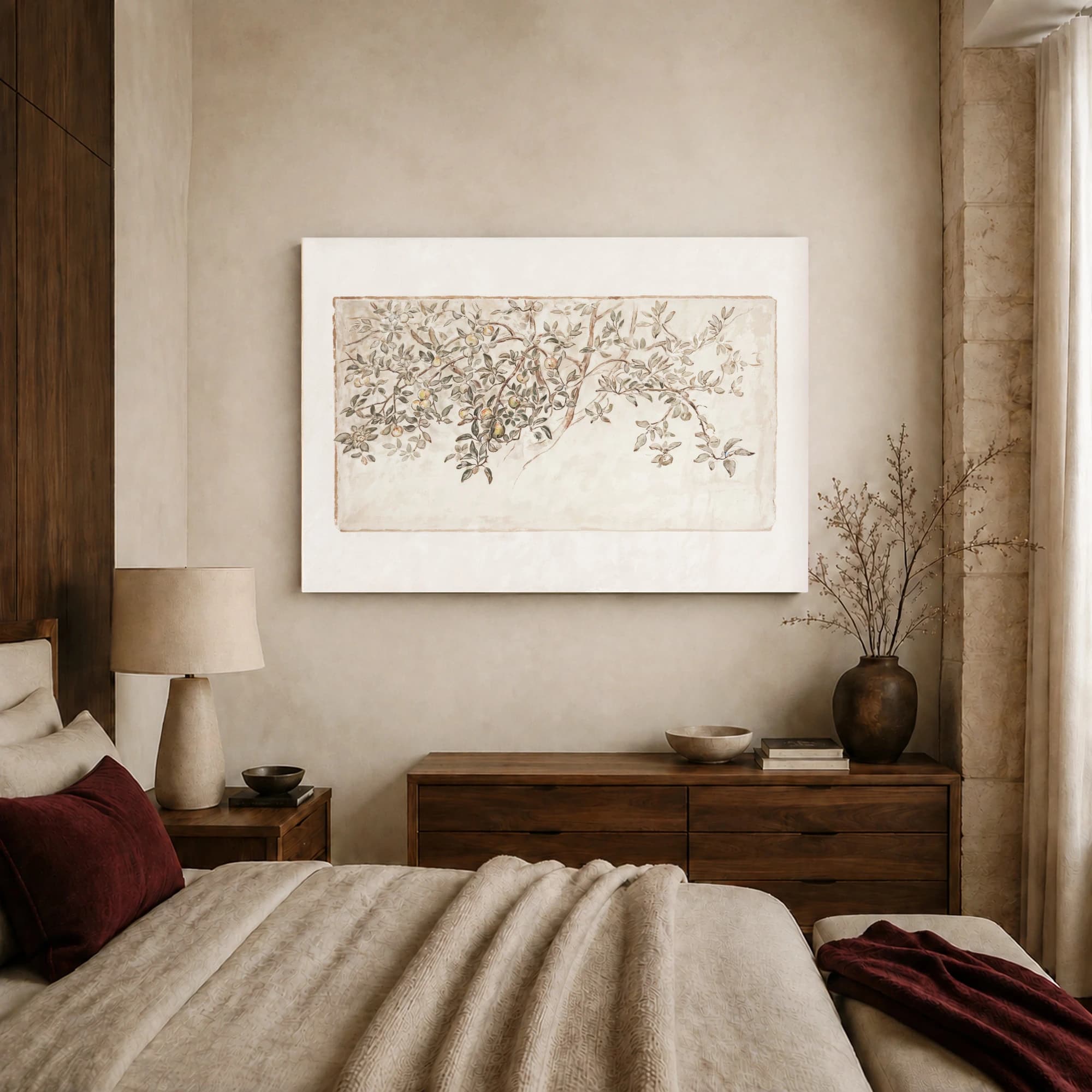 Vintage Fresco Apple Branch Wall Art, view 7