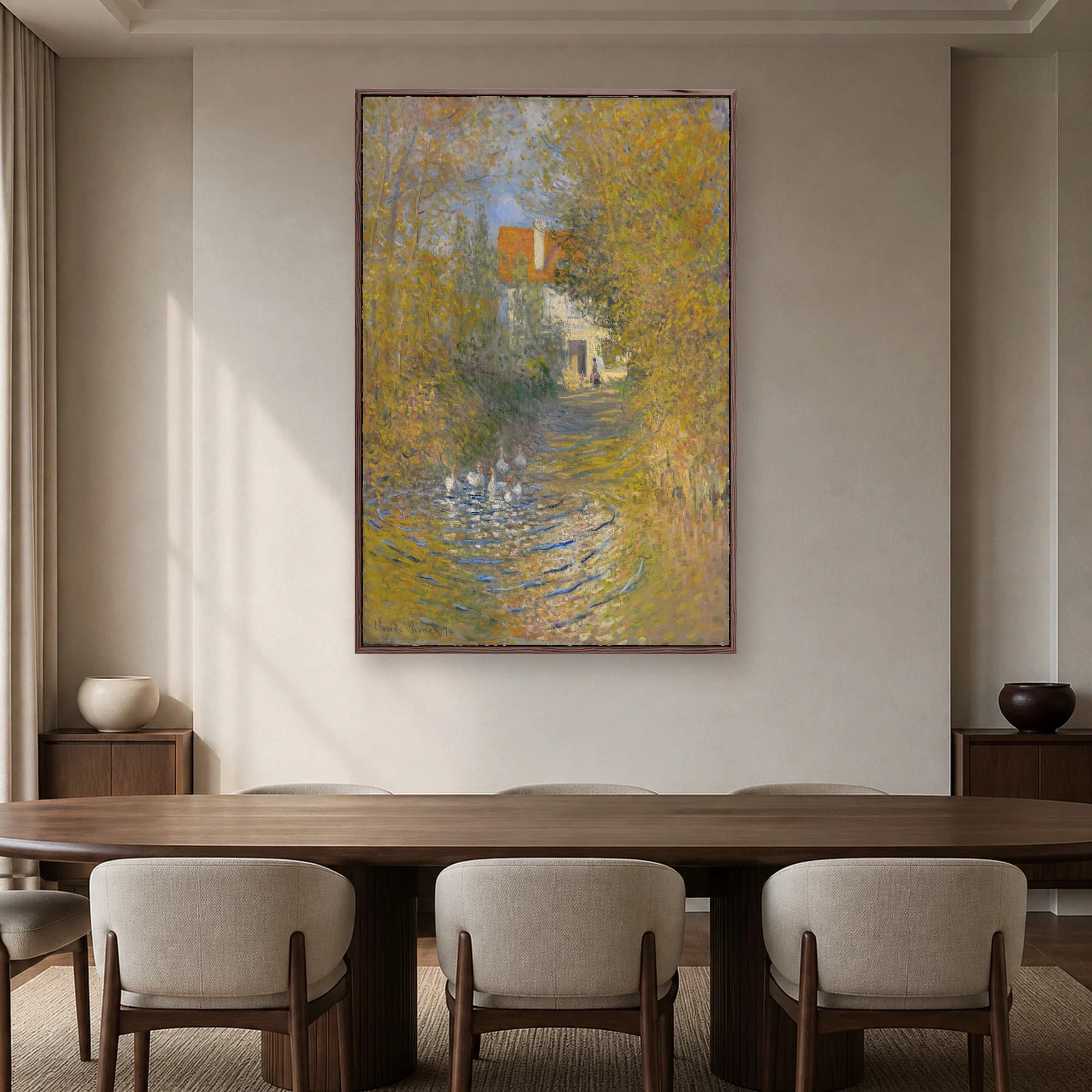 The Artist's House at Argenteuil Canvas Print by Claude Monet, view 7