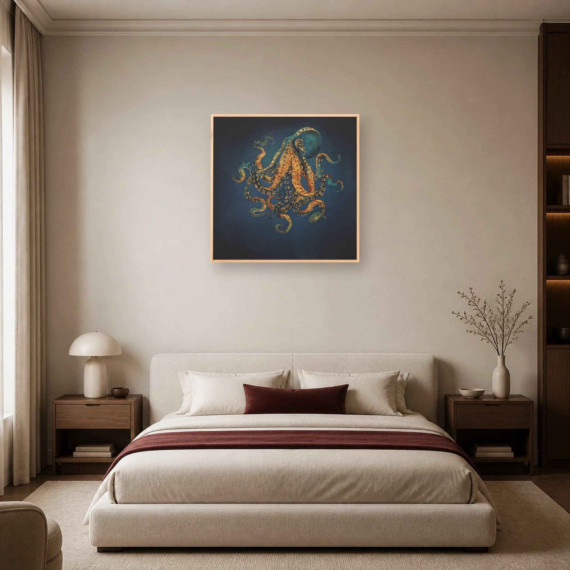 Golden Nautilus Octopus Wall Art, view 5