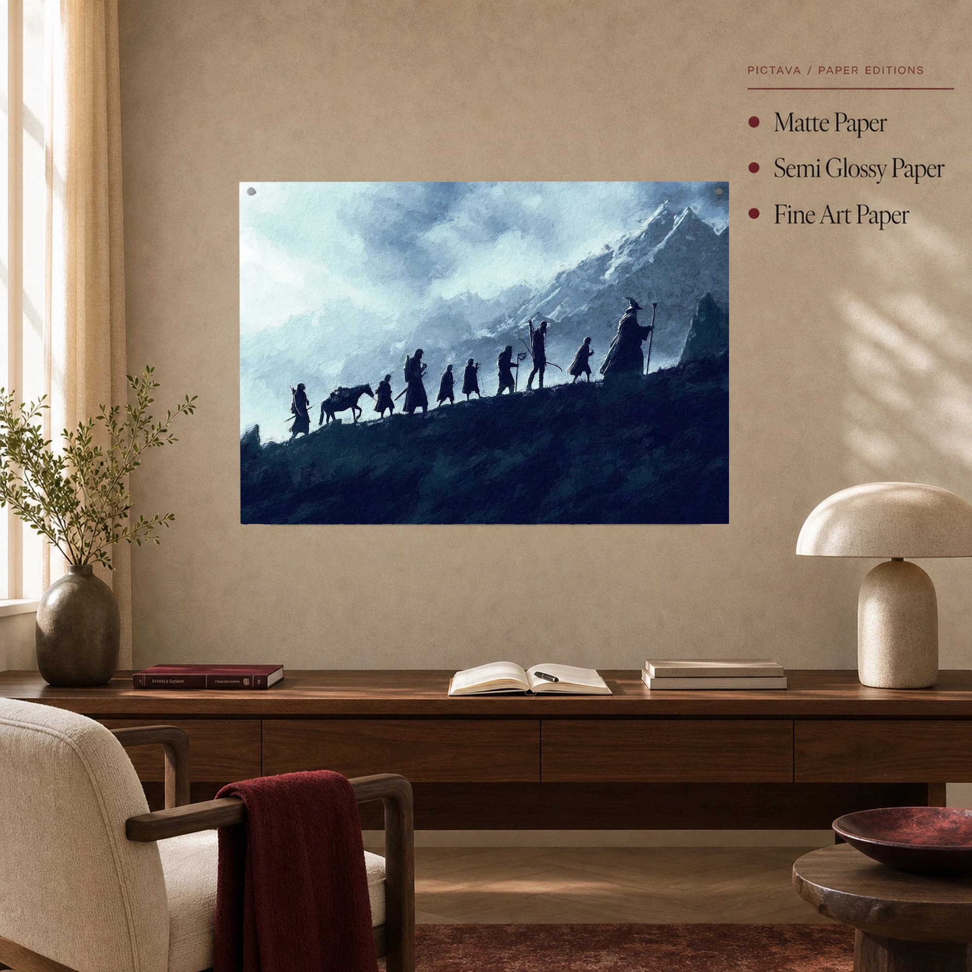 The Fellowship Journey Mountain Wall Art, view 4