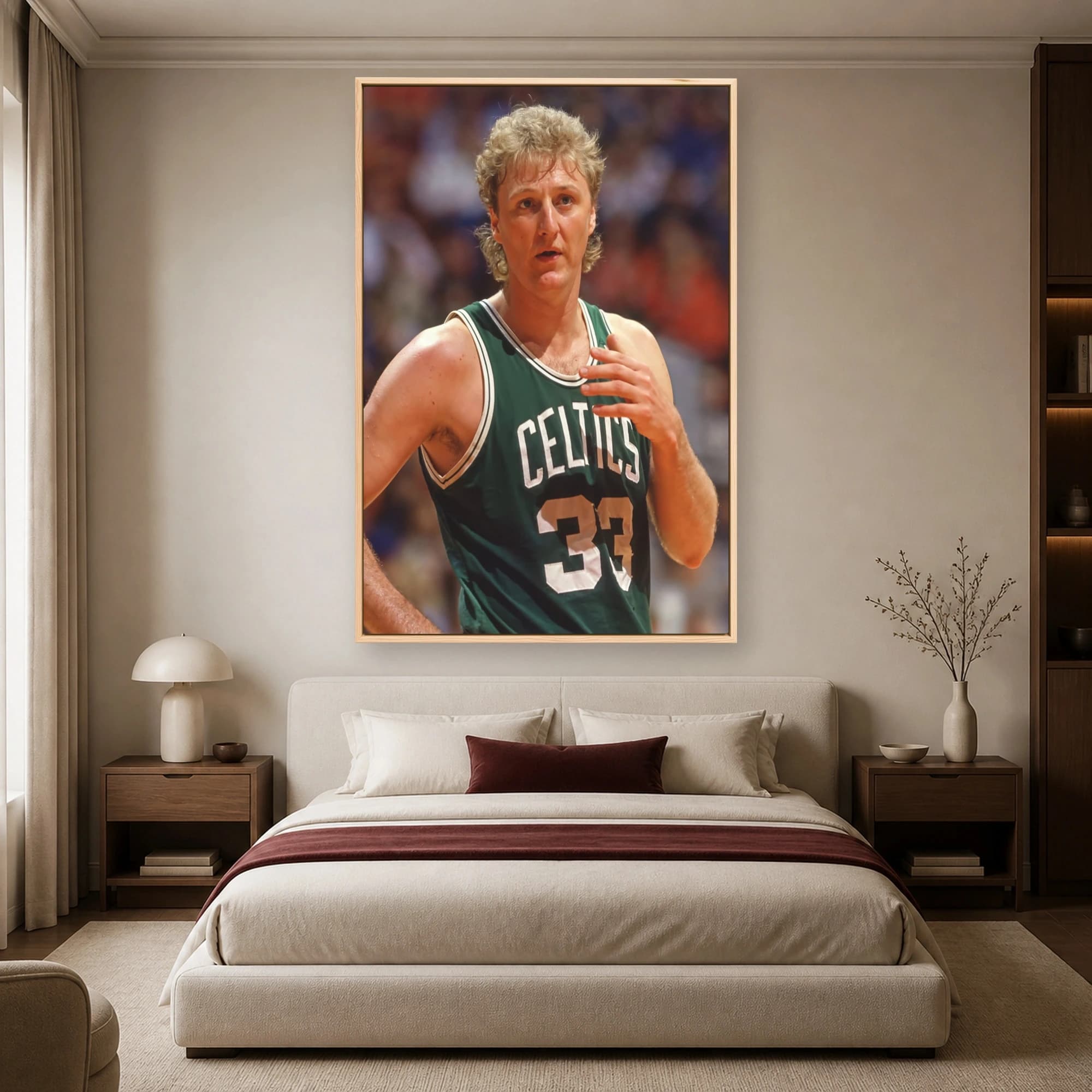 Larry Bird Boston Celtics Number 33 Basketball Legend Wall Art, view 4