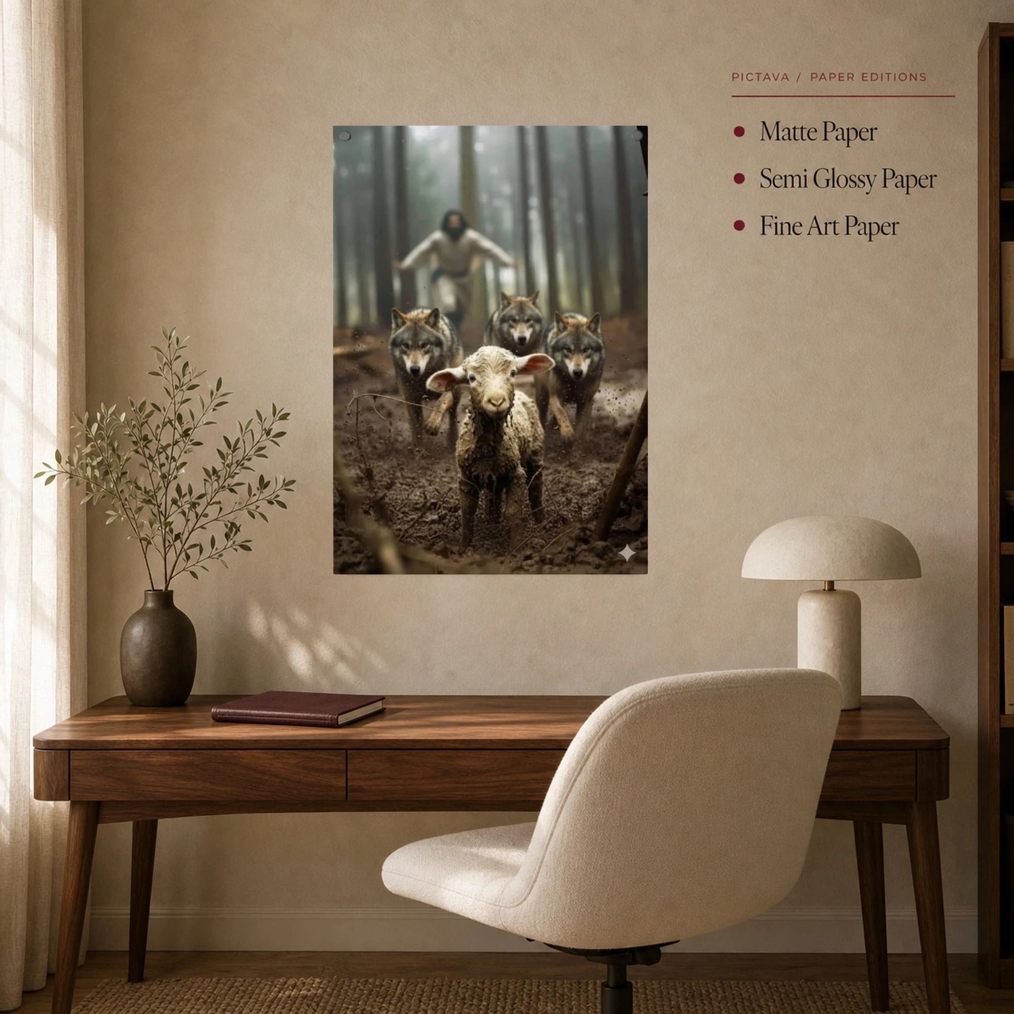 The Shepherd Rescuing the Muddy Lamb Canvas Print, view 8