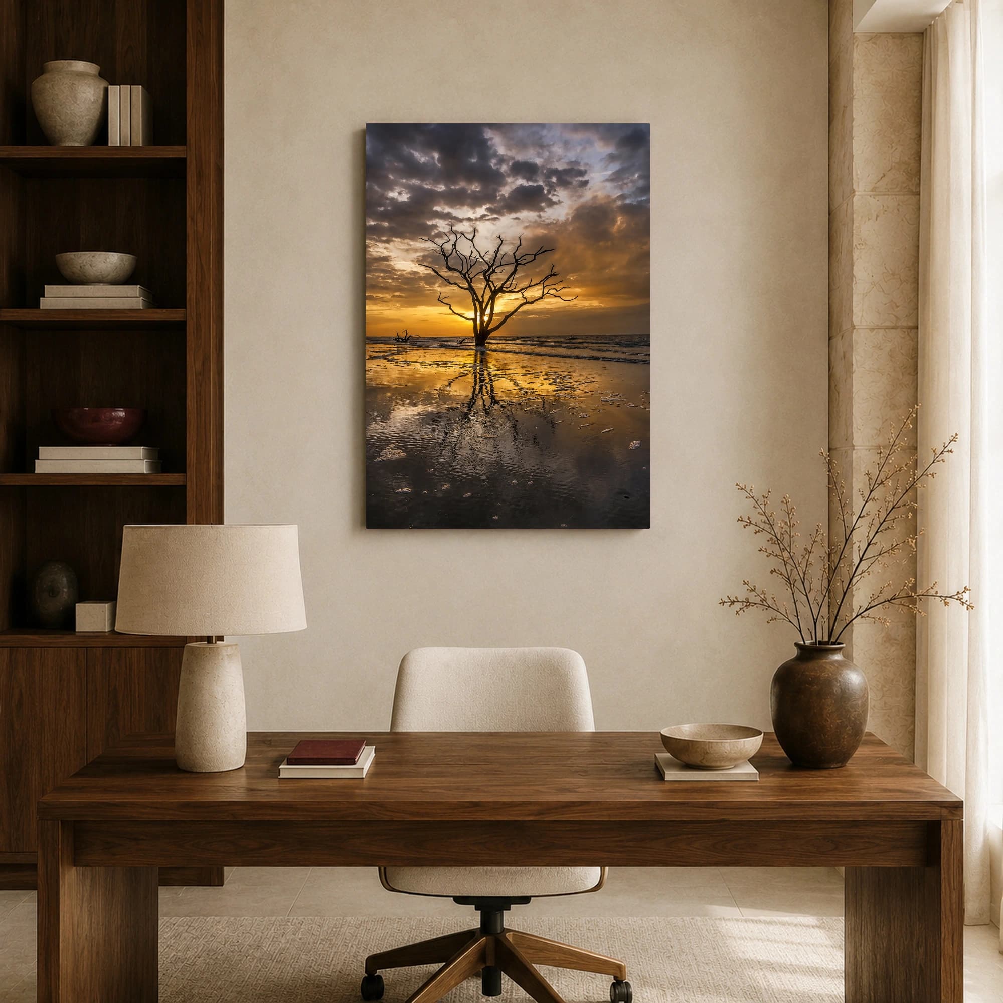 Golden Twilight Coastal Tree Fine Art Print, view 8