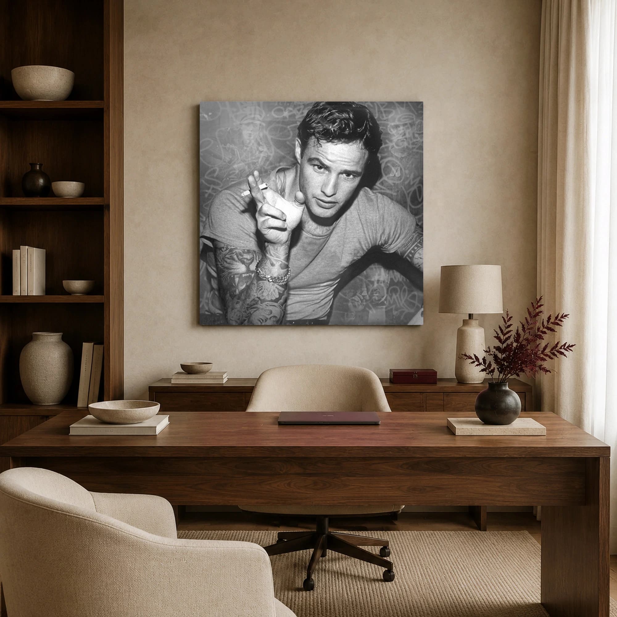 Marlon Brando Rebel Portrait Canvas Print, view 5