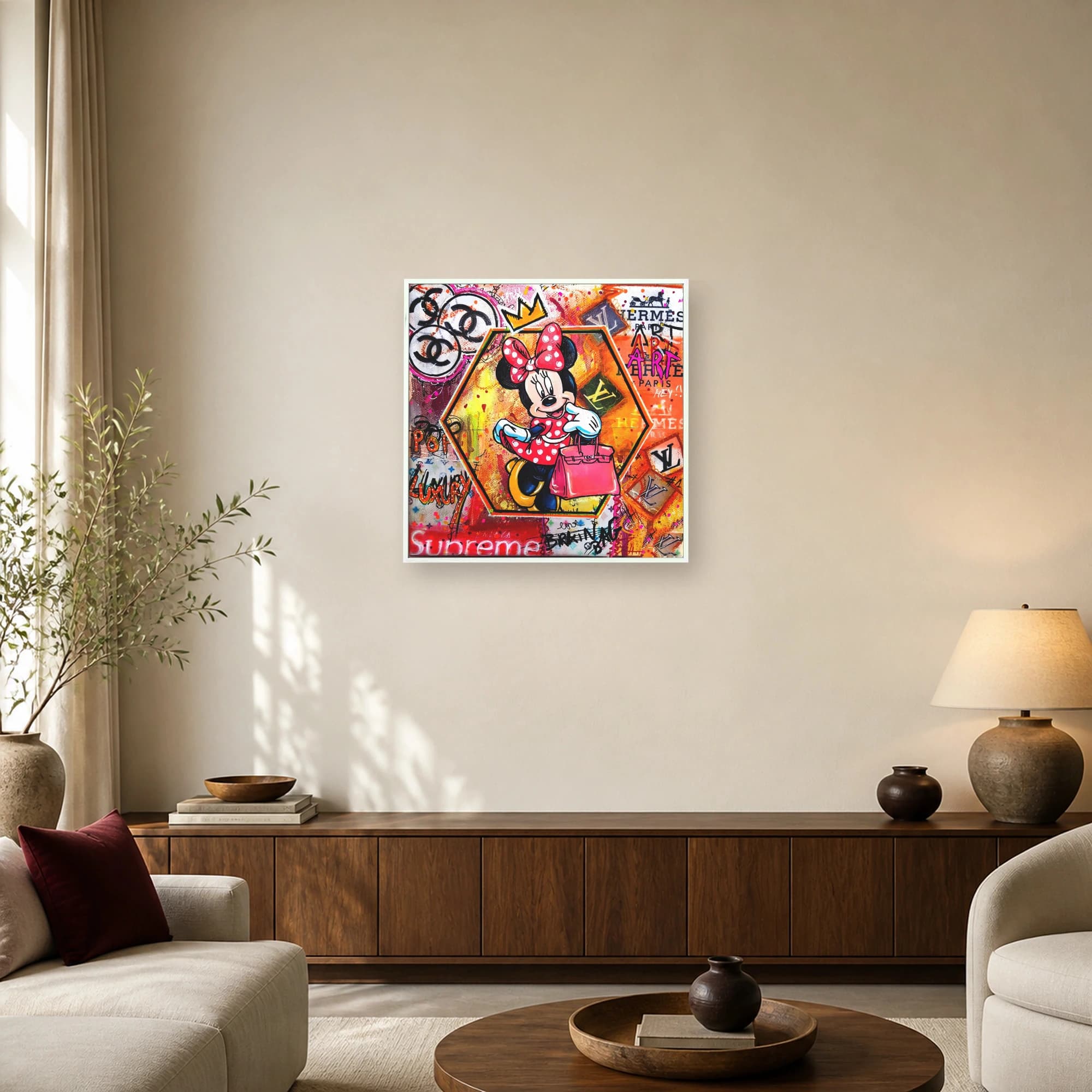 Minnie Mouse Luxury Pop Art Canvas Print, view 4