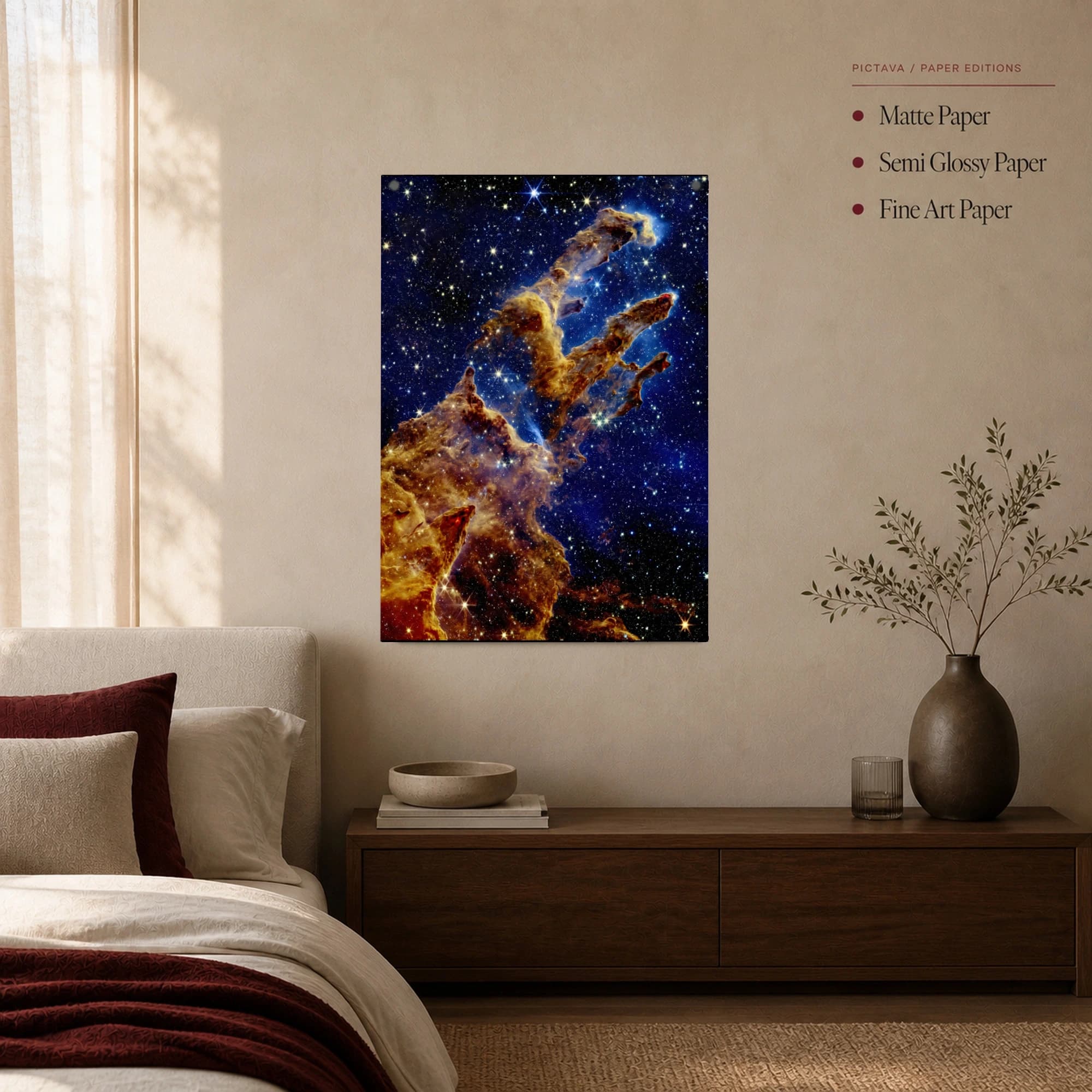 Pillars of Creation Nebula Space Wall Art, view 3