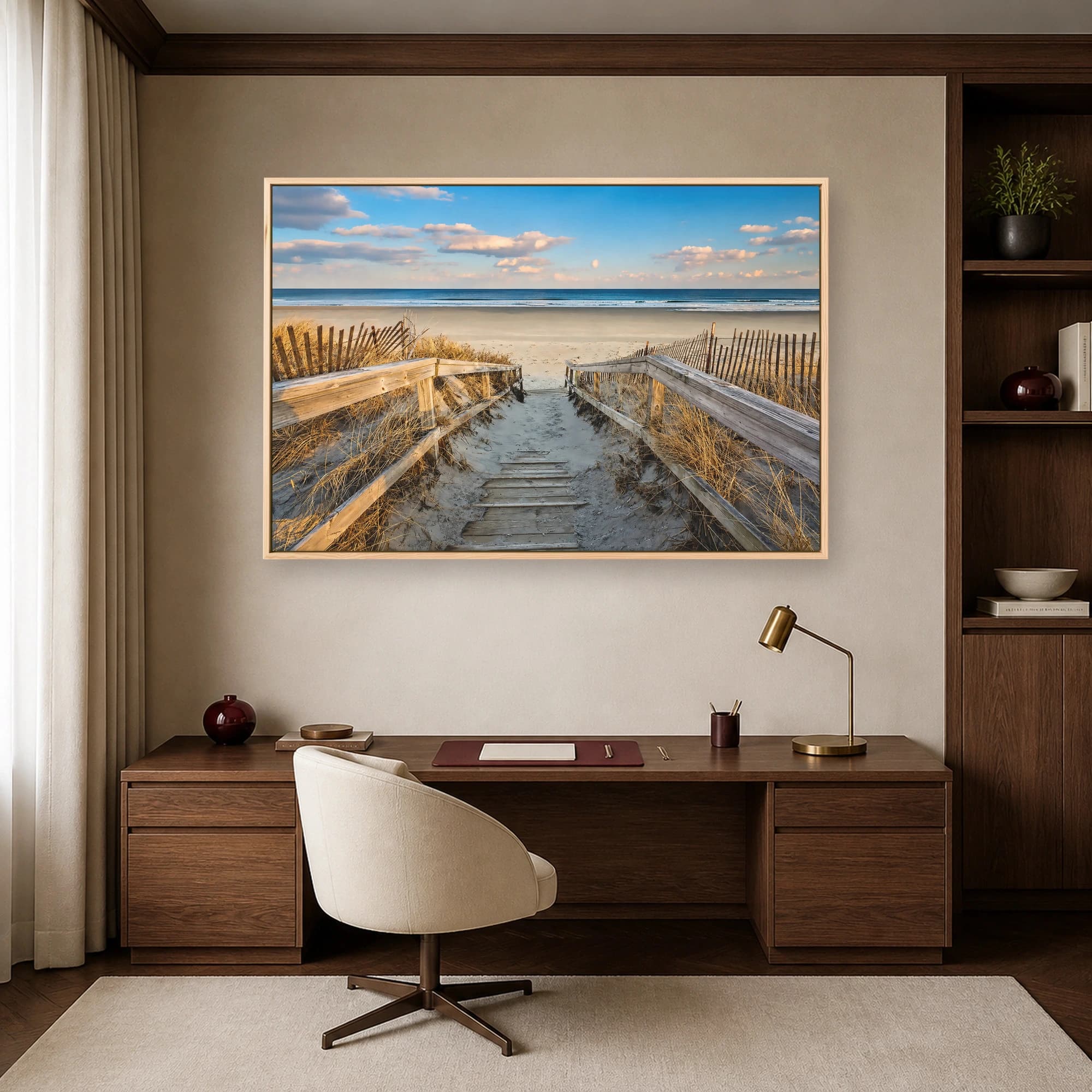 Coastal Pathway Beach Landscape Wall Art, view 6