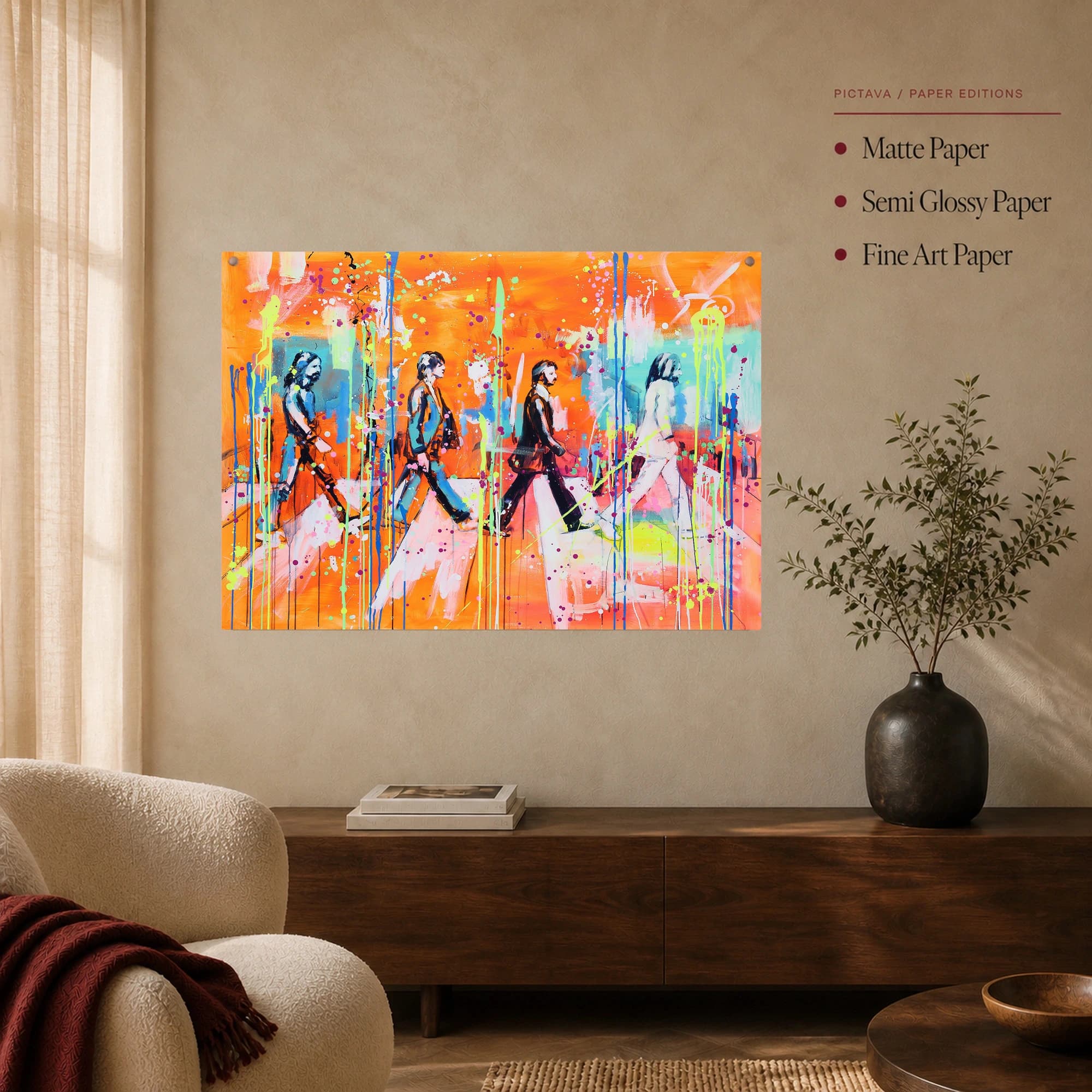 Abstract Abbey Road Music Wall Art Canvas Print, view 5