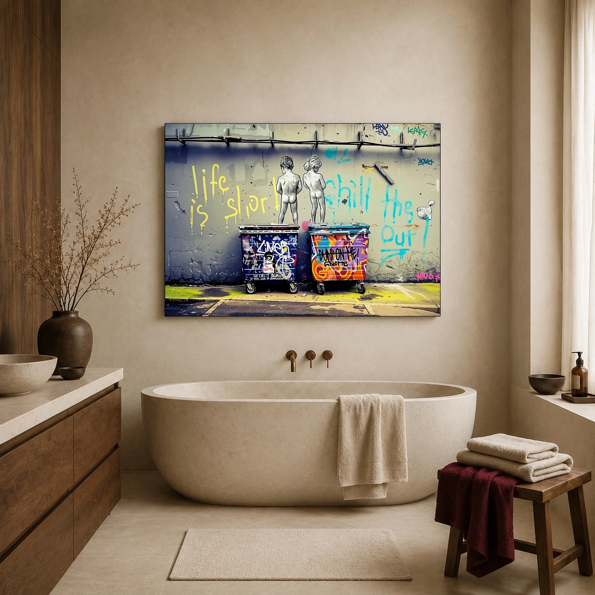 Life Is Short Chill The Out Urban Street Art Print, view 7