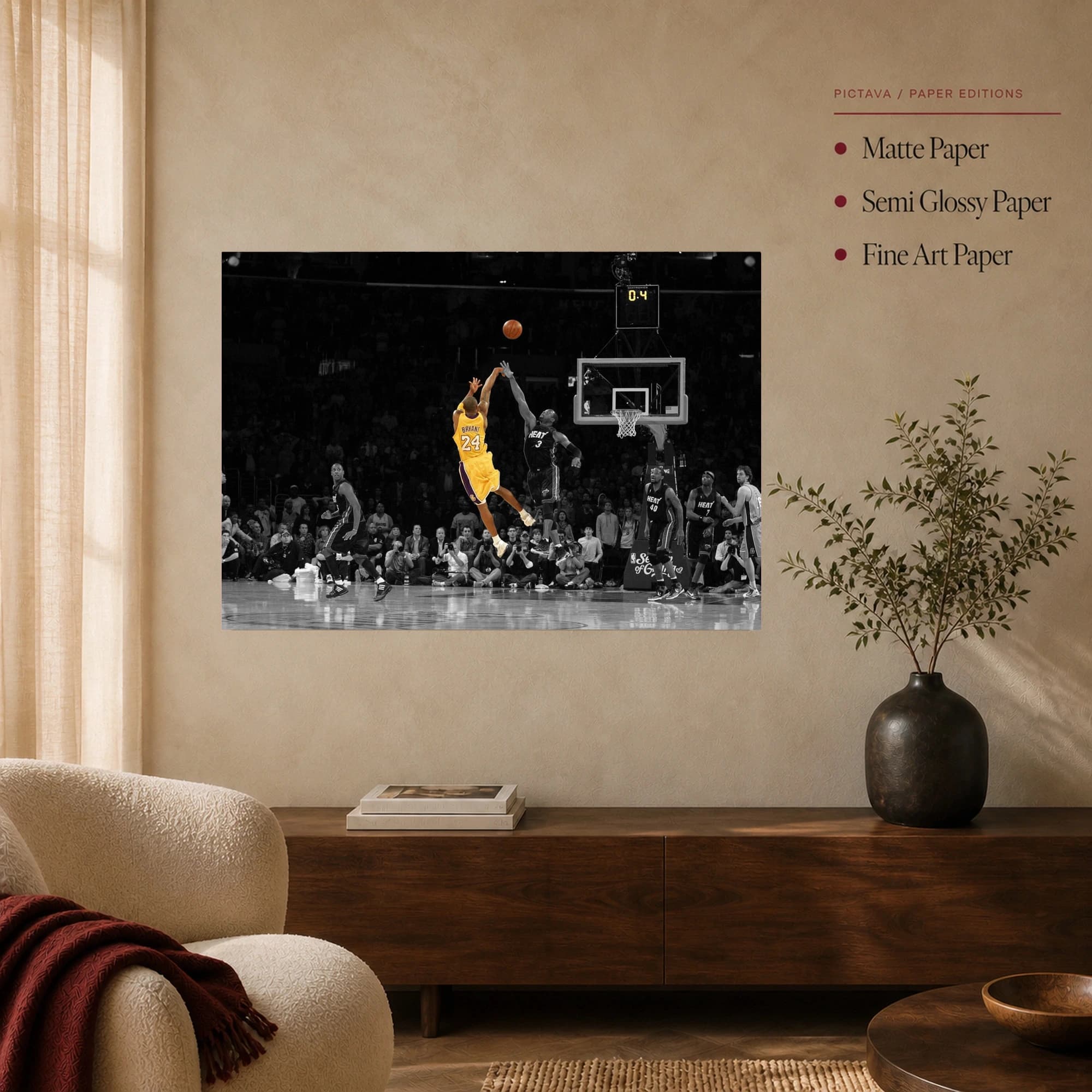 Kobe Bryant Legend Basketball Canvas Art Print, view 4