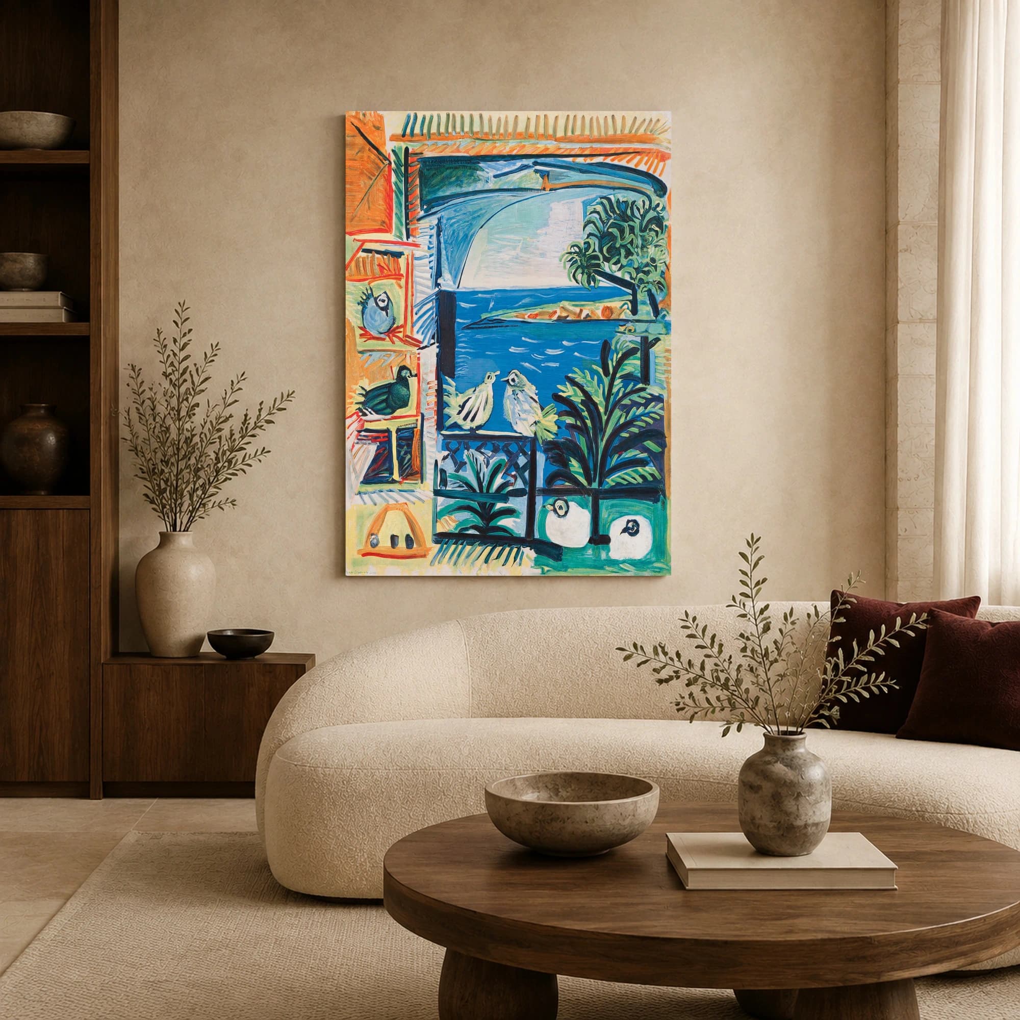 Coastal Birds Modern Seascape Art Print, view 6