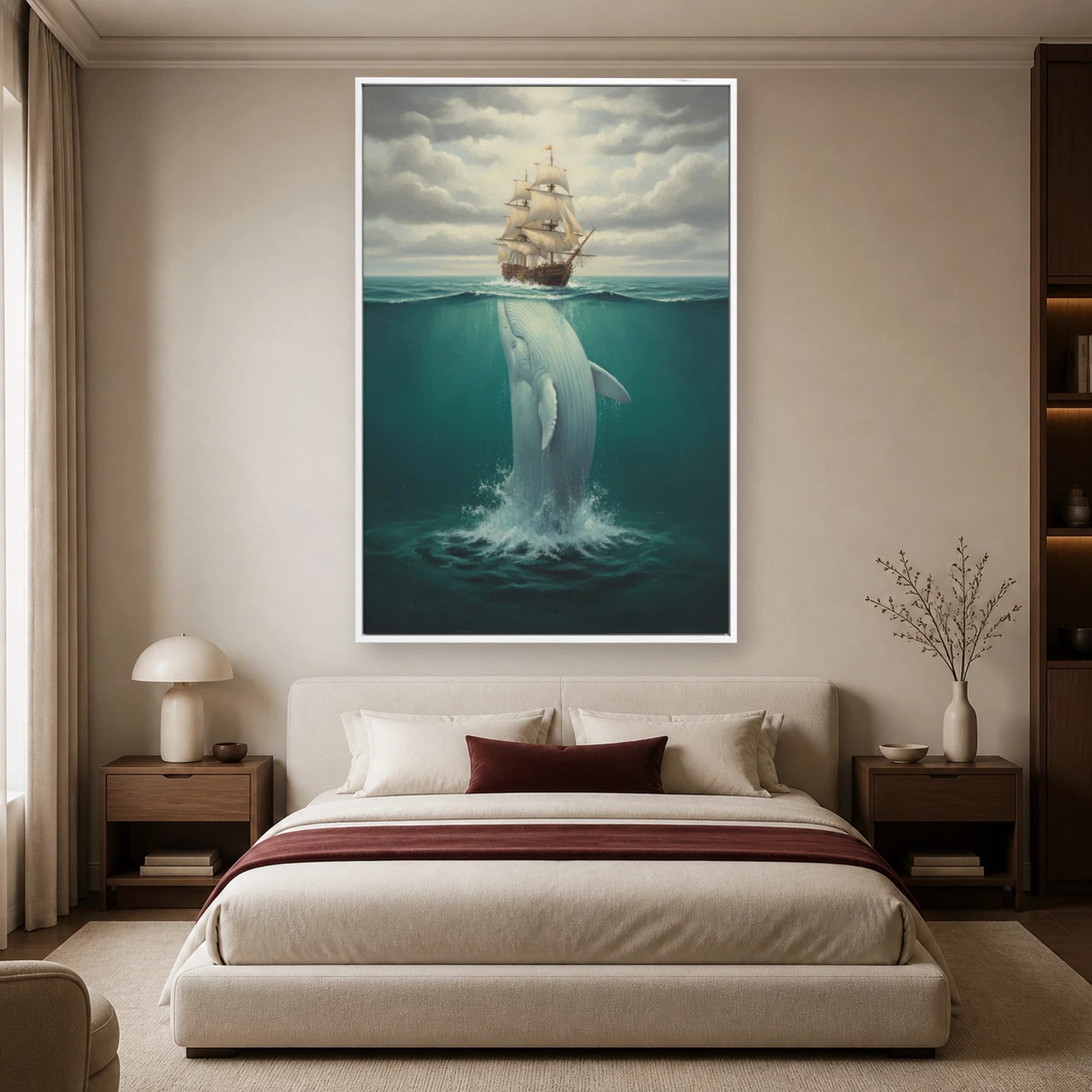 The Leviathan's Ascent: Whale Beneath the Galleon, view 4