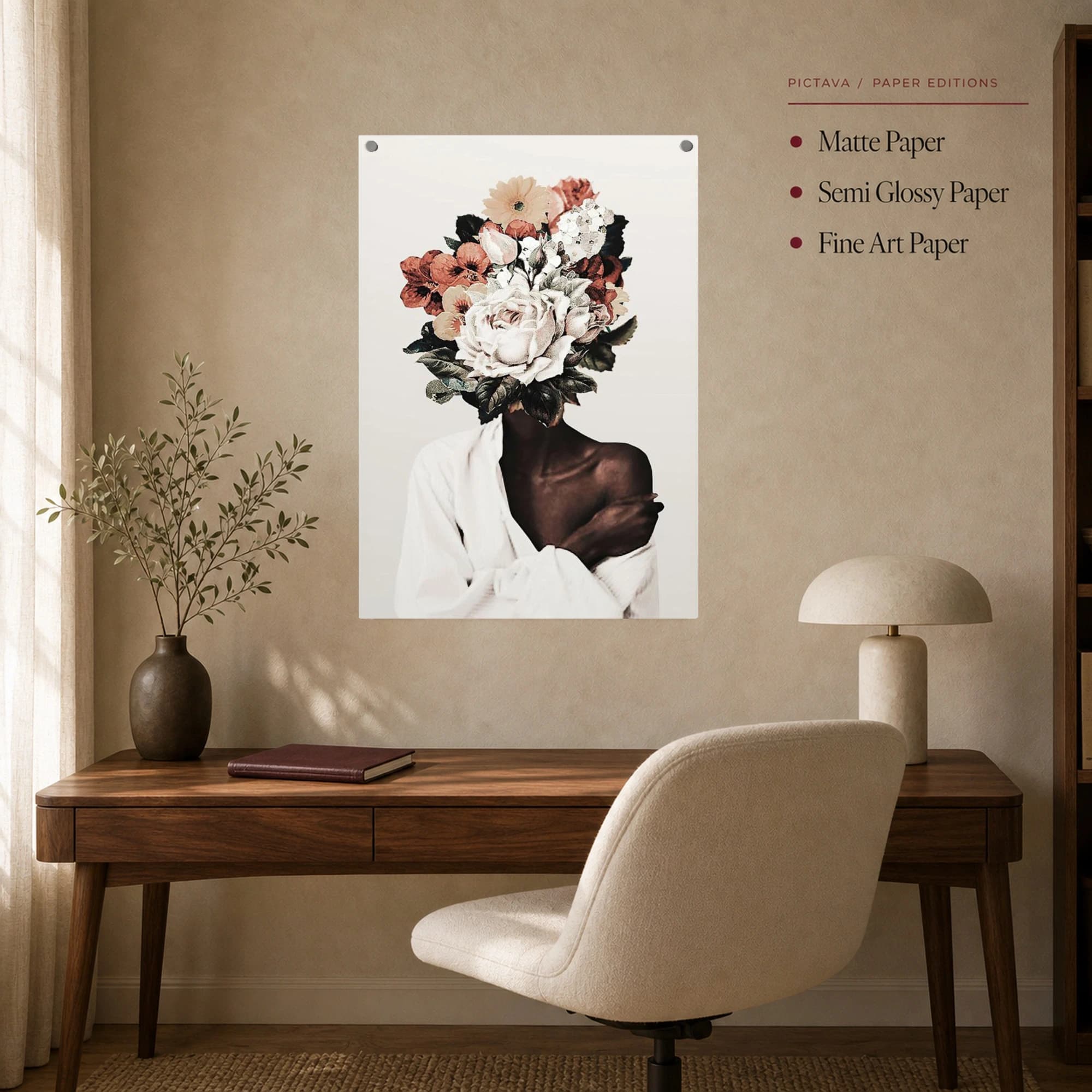 Surreal Floral Portrait Canvas Print & Wall Art, view 8