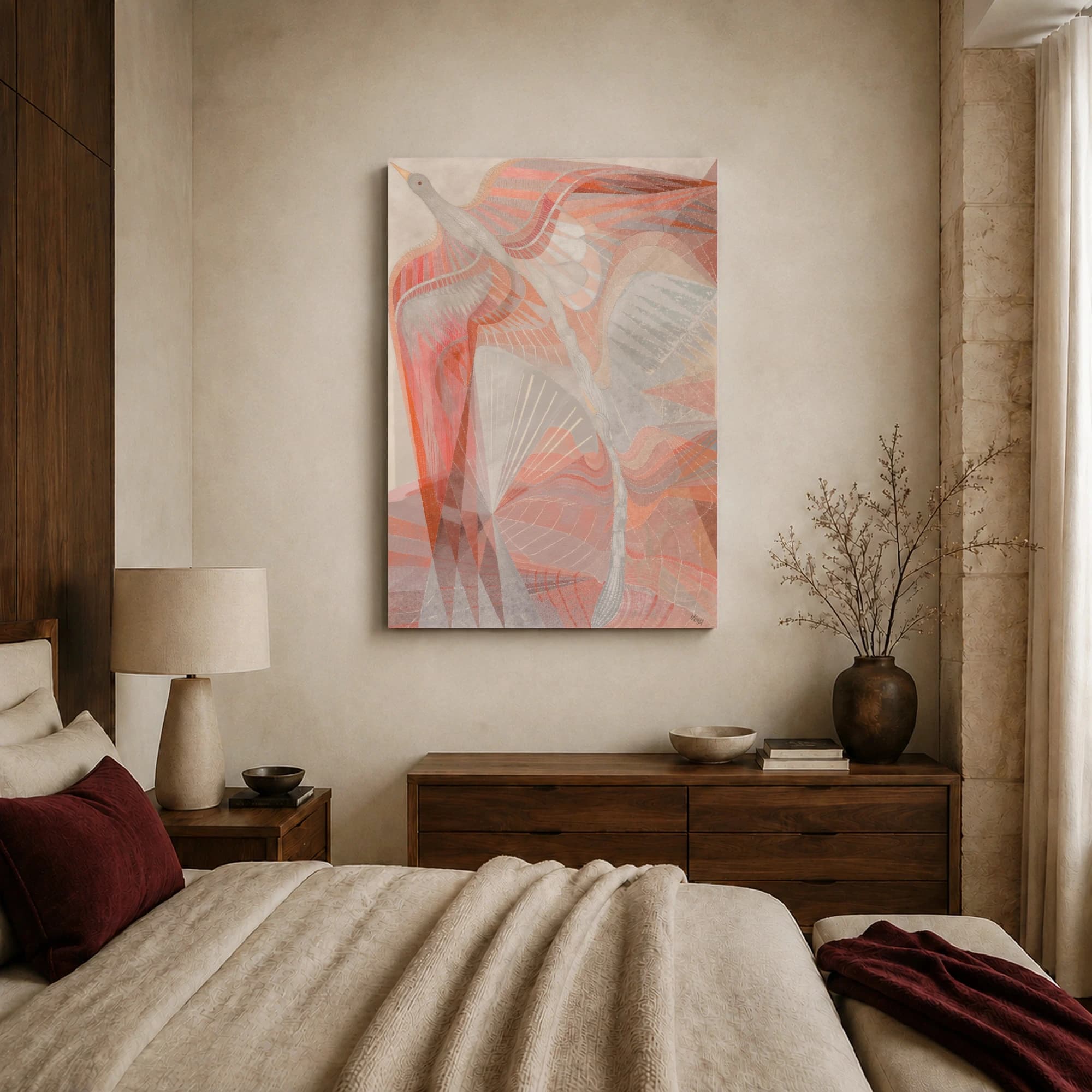 Swans No. 17 Geometric Abstract Art Print, view 7