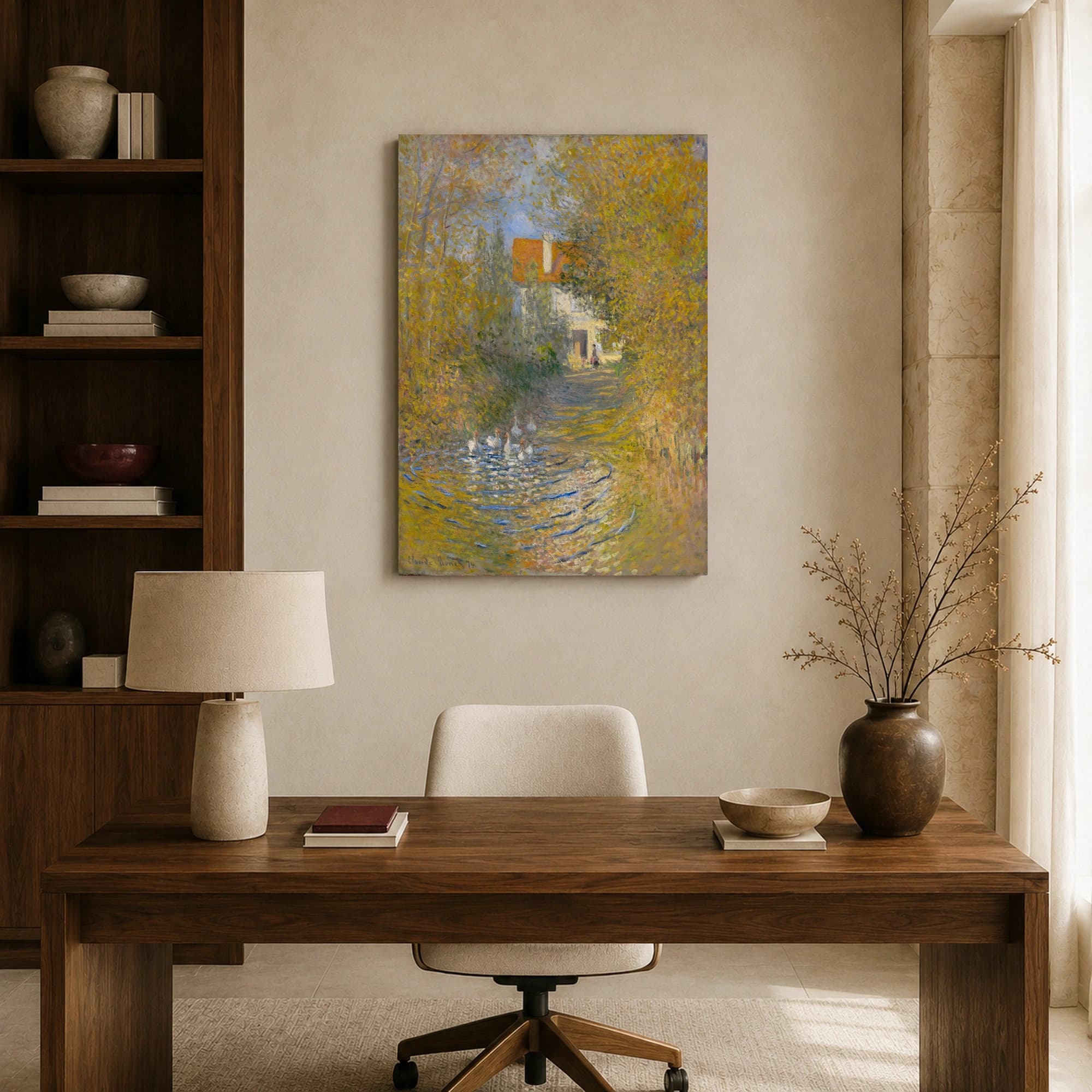 The Artist's House at Argenteuil Canvas Print by Claude Monet, view 8