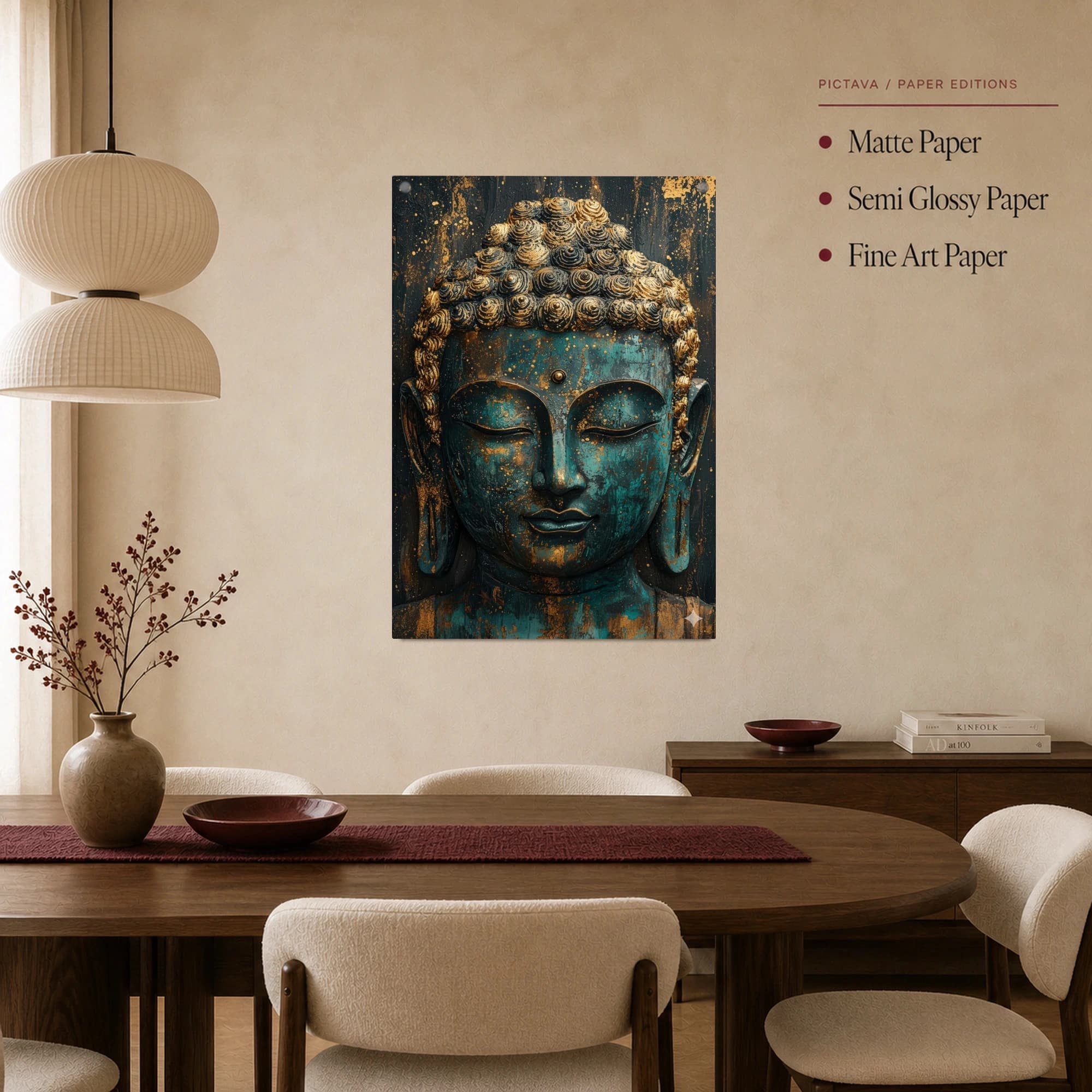 Golden Patina Buddha Canvas Art Print, view 2
