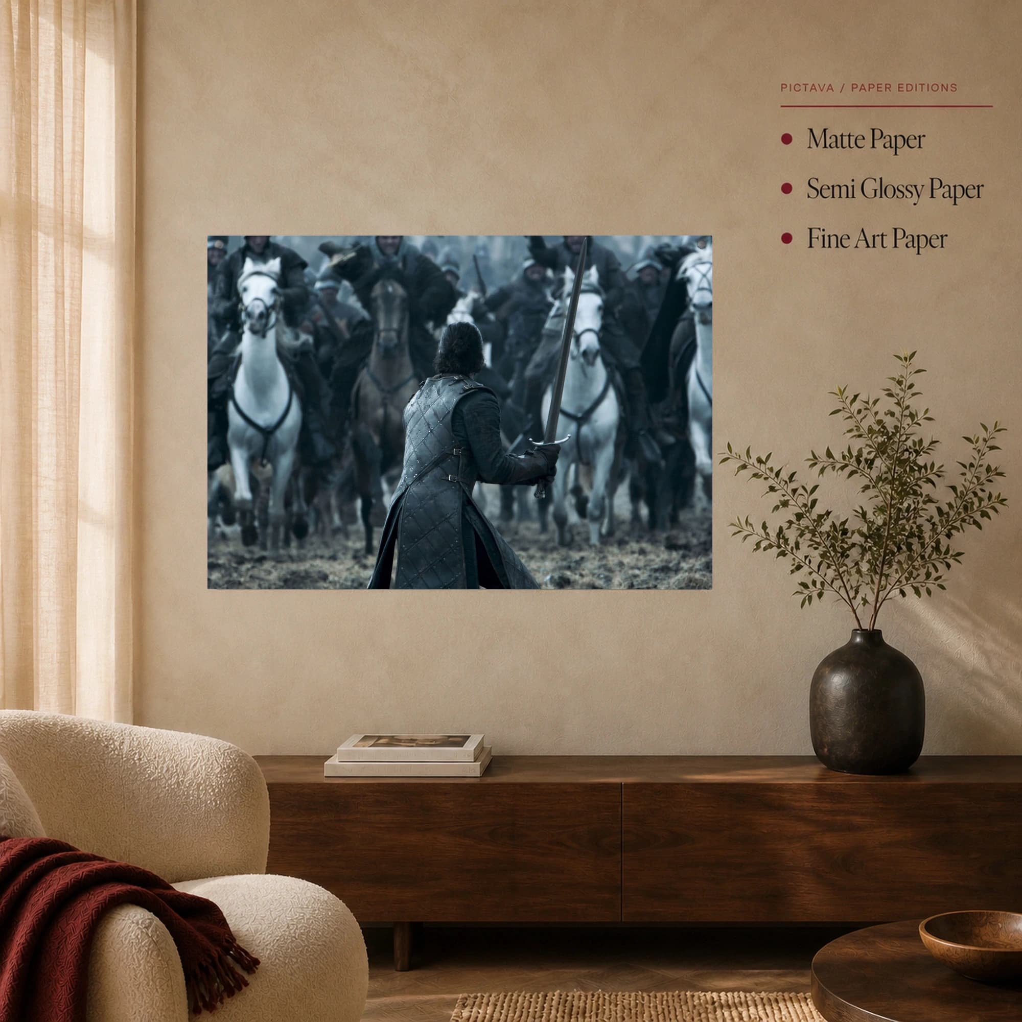 Epic Battlefield Stand Cinematic Canvas Print, view 5