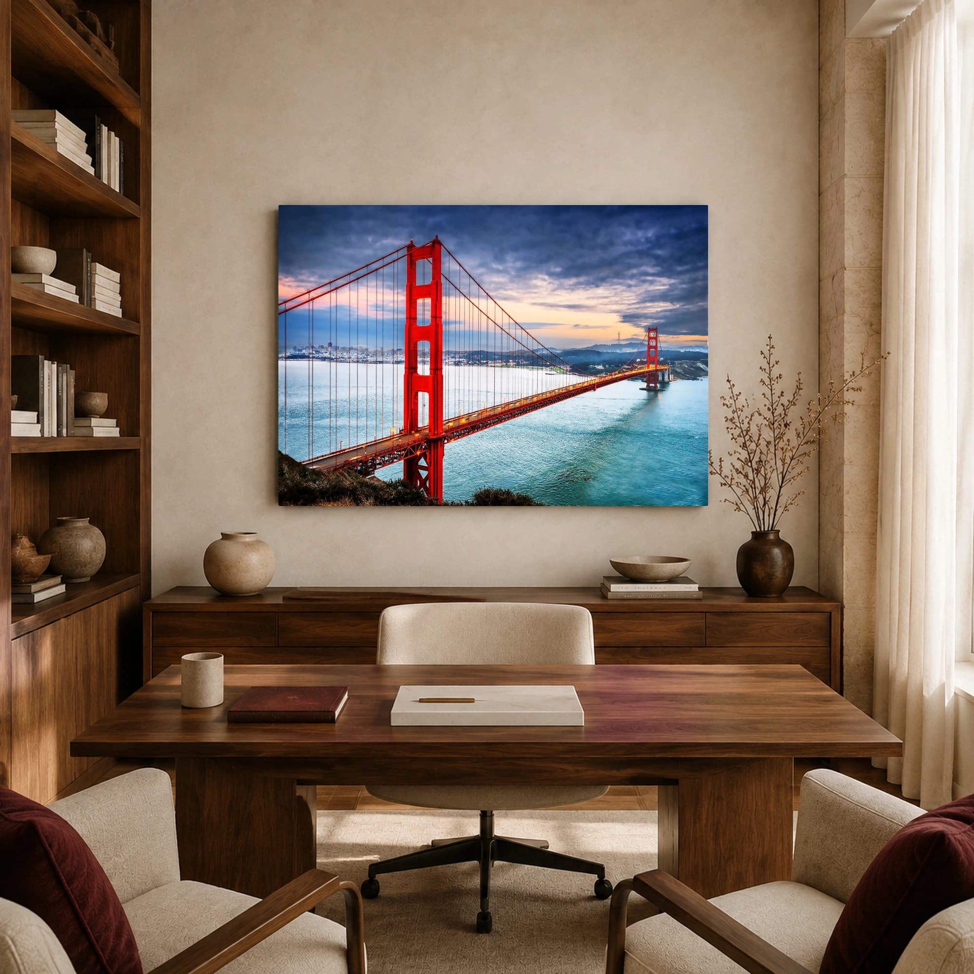 Golden Gate Bridge at Twilight Wall Art, view 8
