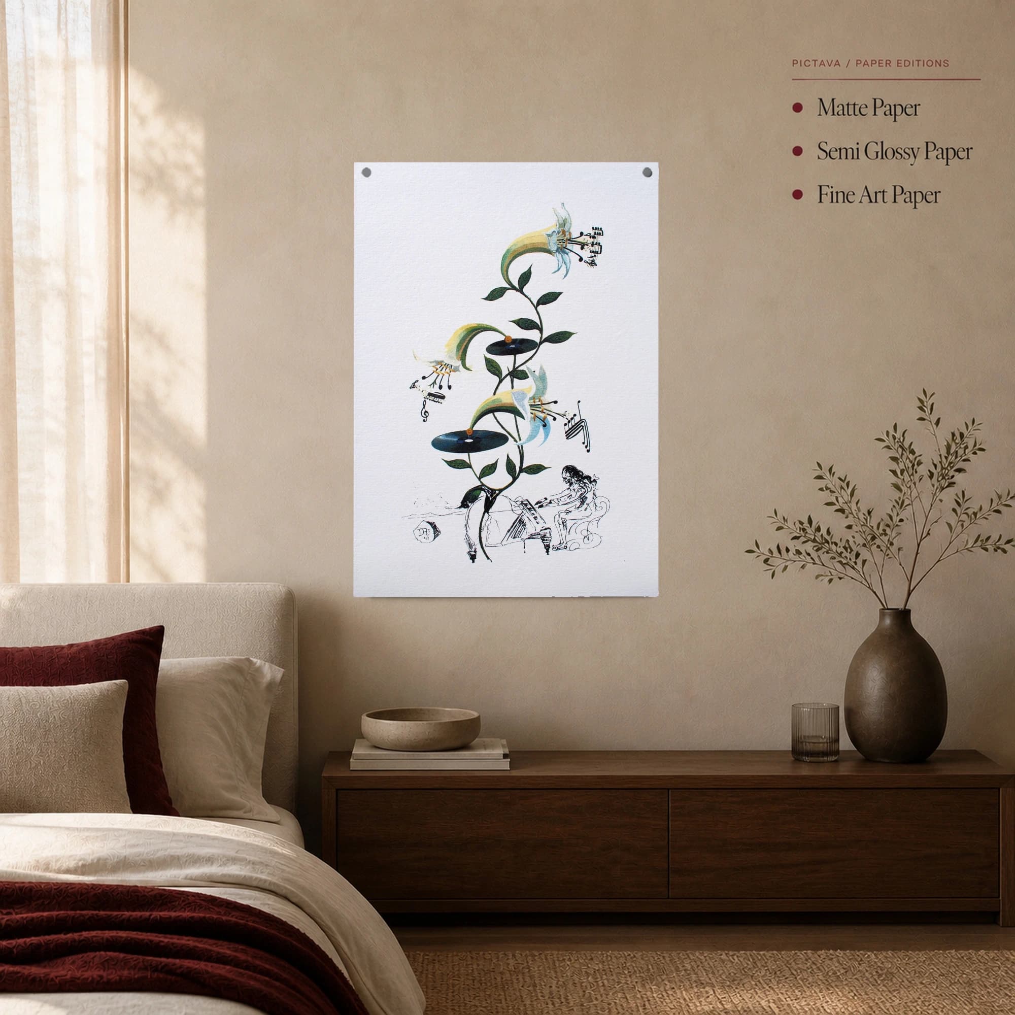 Salvador Dalí 1967 Surreal Music Plant Canvas Art Print, view 6