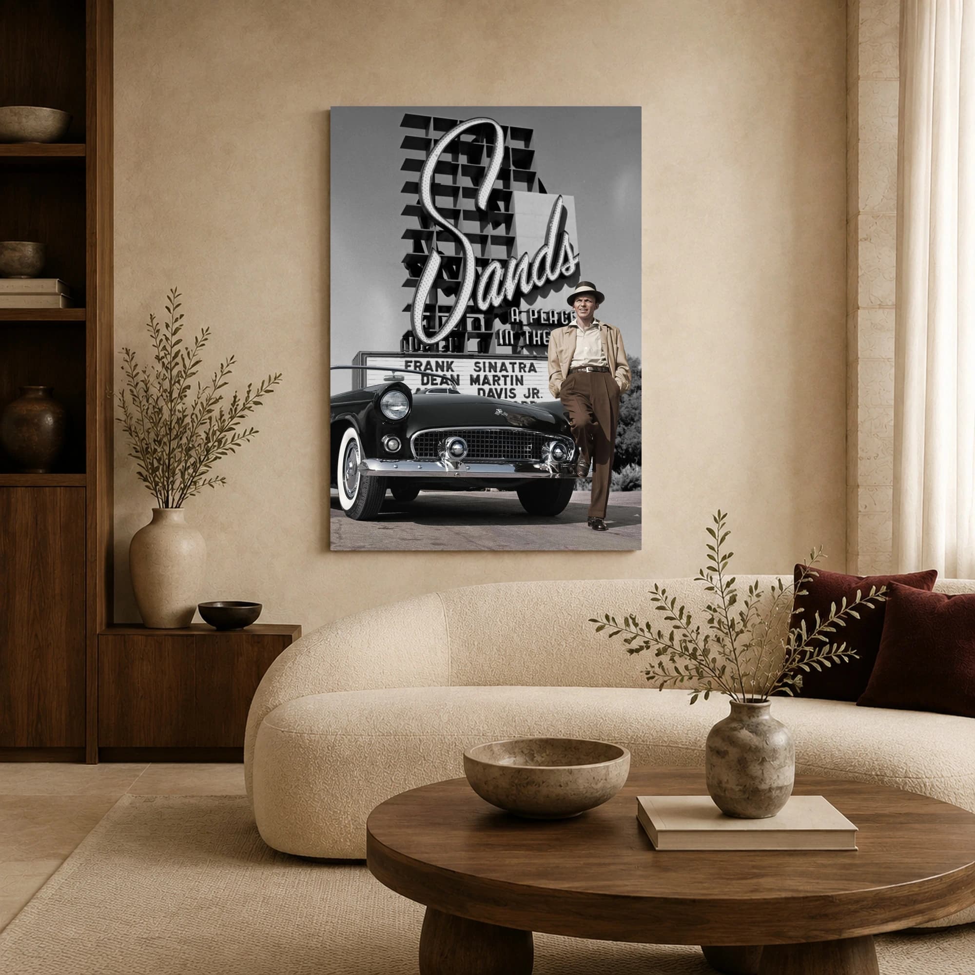 Frank Sinatra at The Sands Las Vegas Vintage Wall Art, view 4