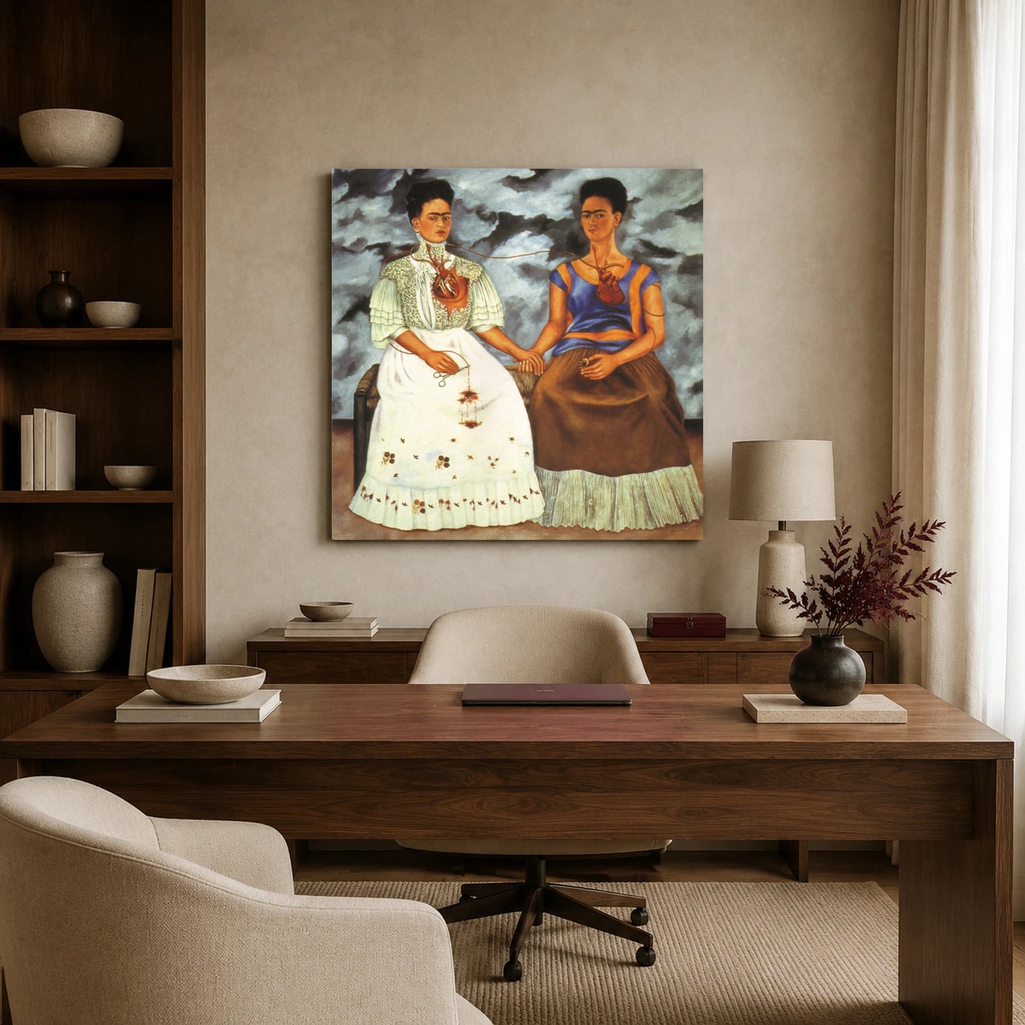 The Two Fridas Masterpiece Surrealist Canvas Art, view 5