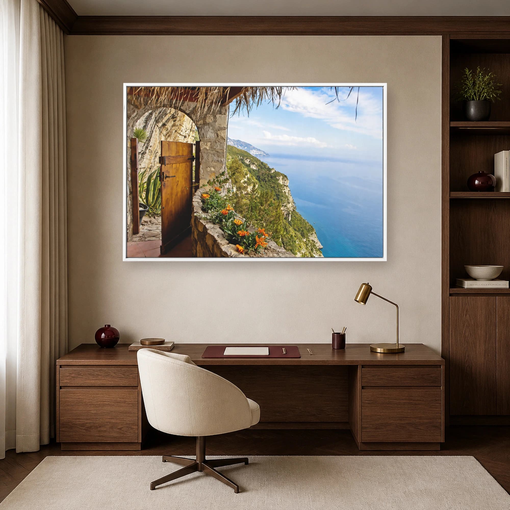 Amalfi Coast Balcony and Sea View Wall Art, view 6
