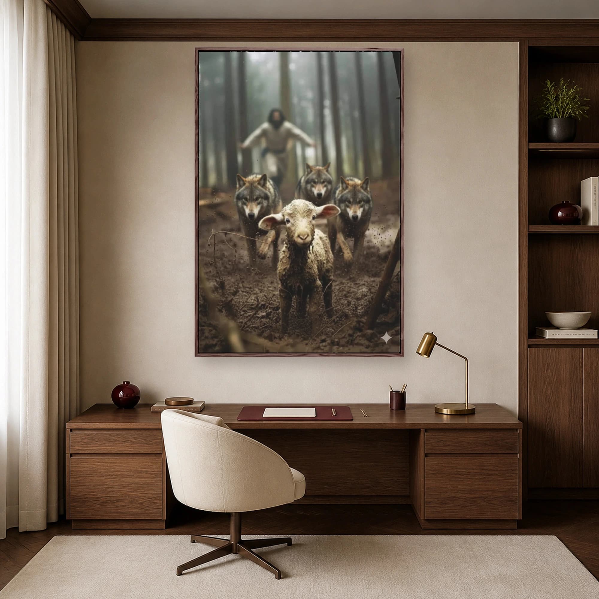The Shepherd Rescuing the Muddy Lamb Canvas Print, view 7