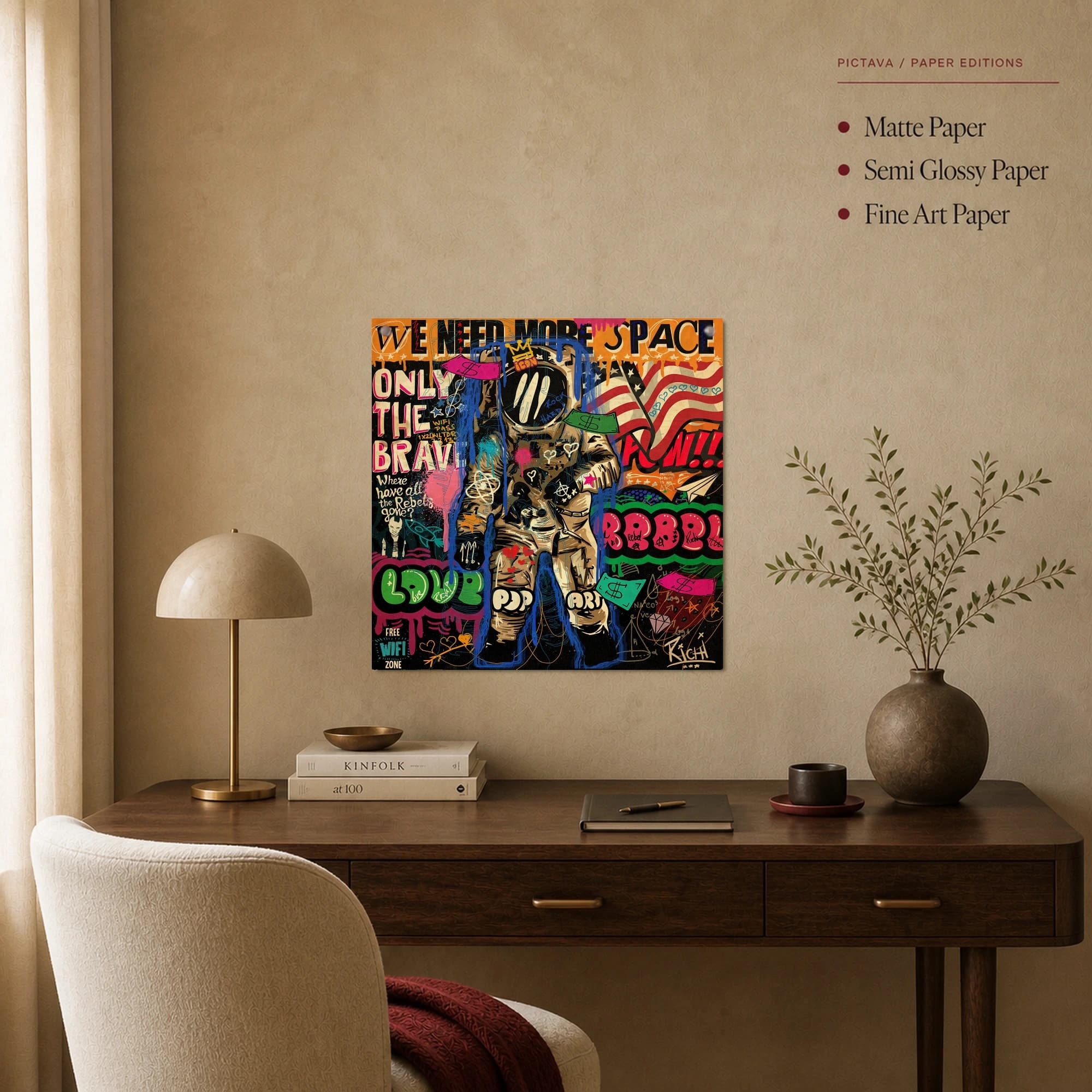 Urban Astronaut Pop Art Canvas & Fine Art Print, view 3