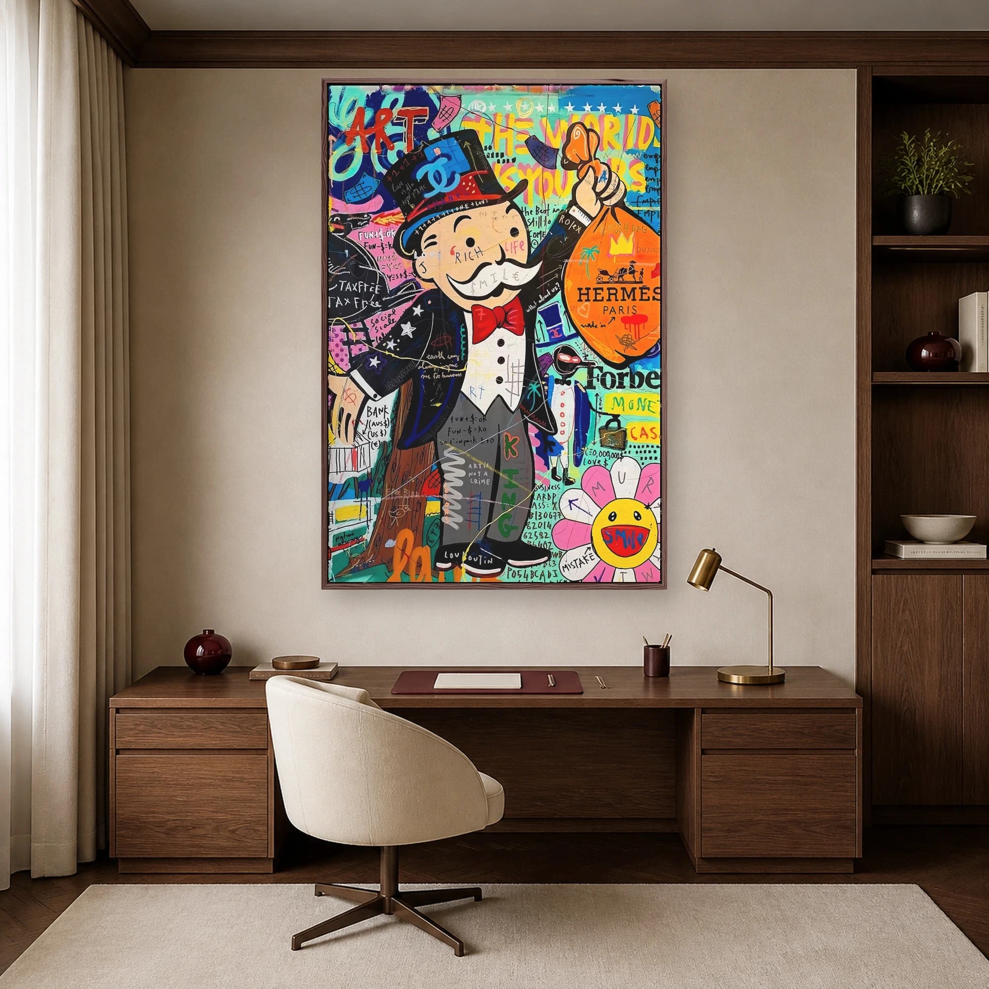 Monopoly Man Luxury Pop Art Canvas Print, view 6