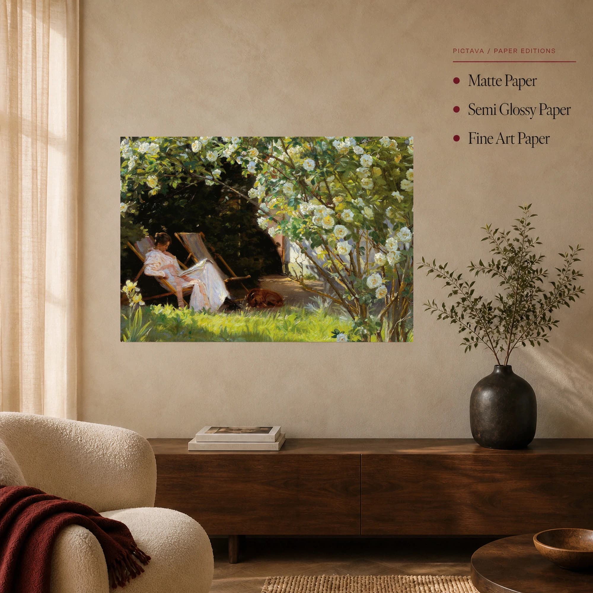 A Summer Day in the Garden Canvas Art Print, view 4
