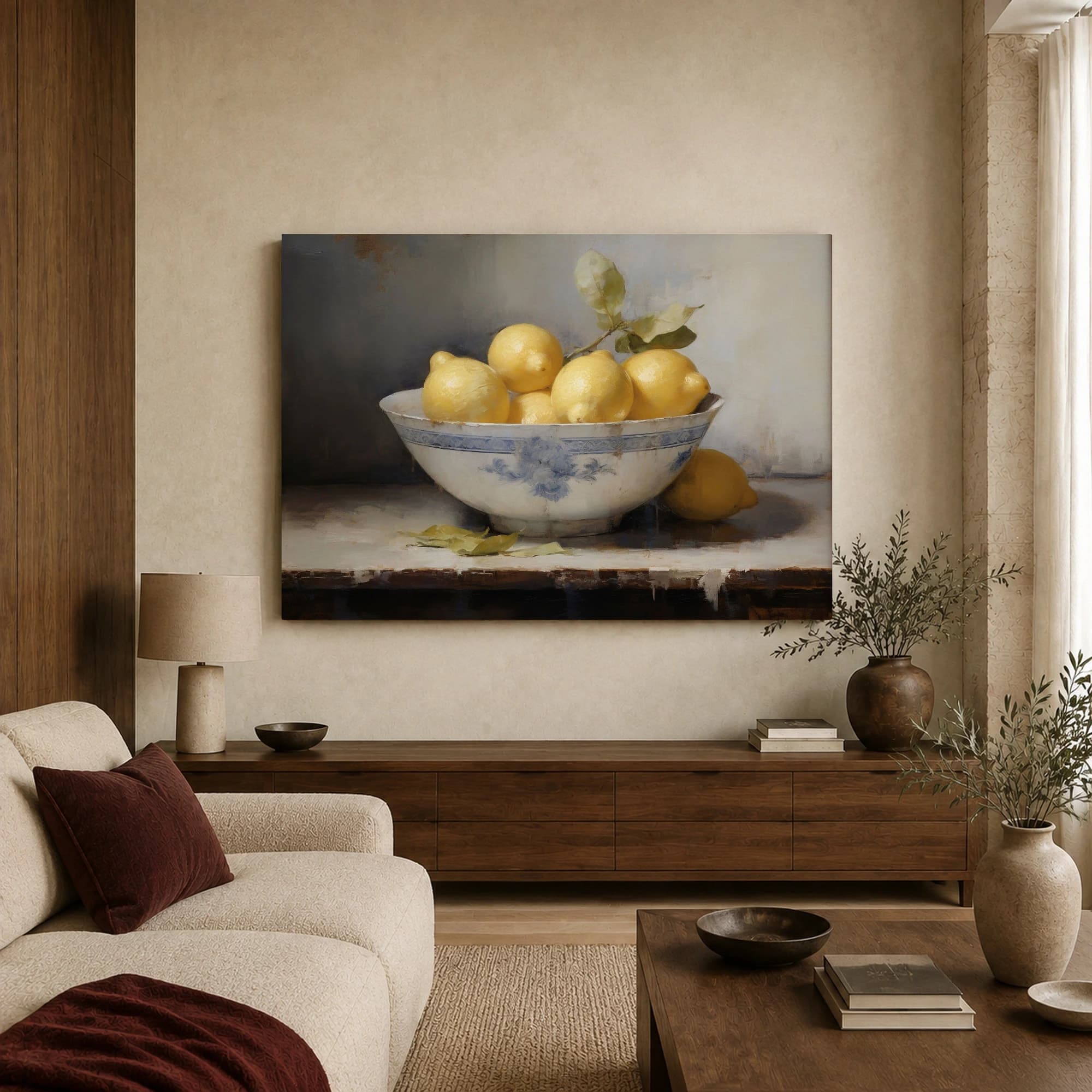 Still Life with Lemons Fine Art Canvas Print, view 4
