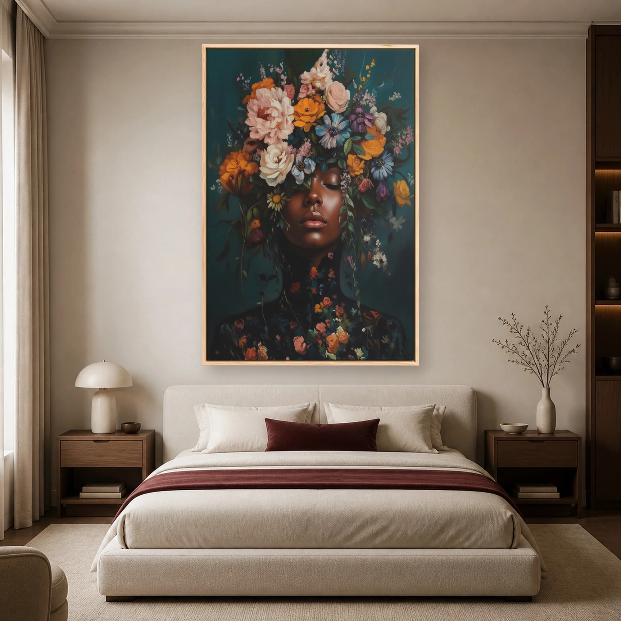 Surreal Botanical Portrait Canvas Print, view 5