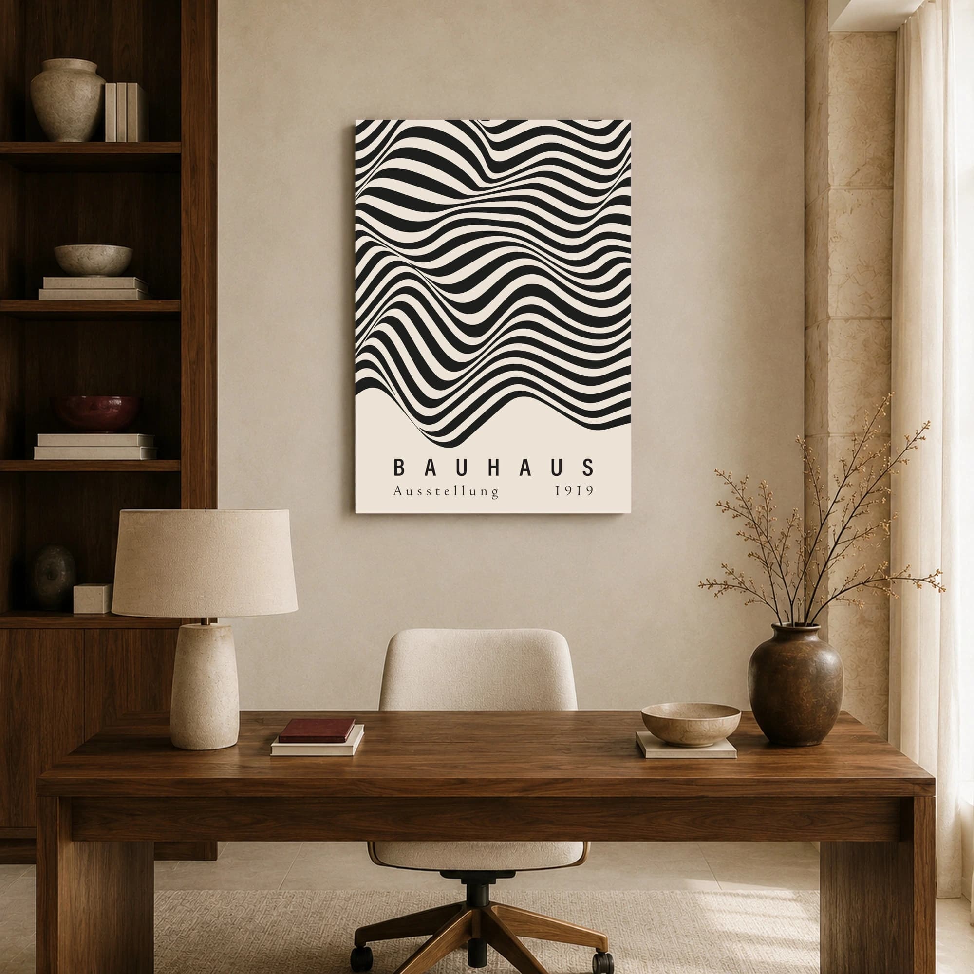 Bauhaus Ausstellung 1919 Optical Wave Art Print, view 8
