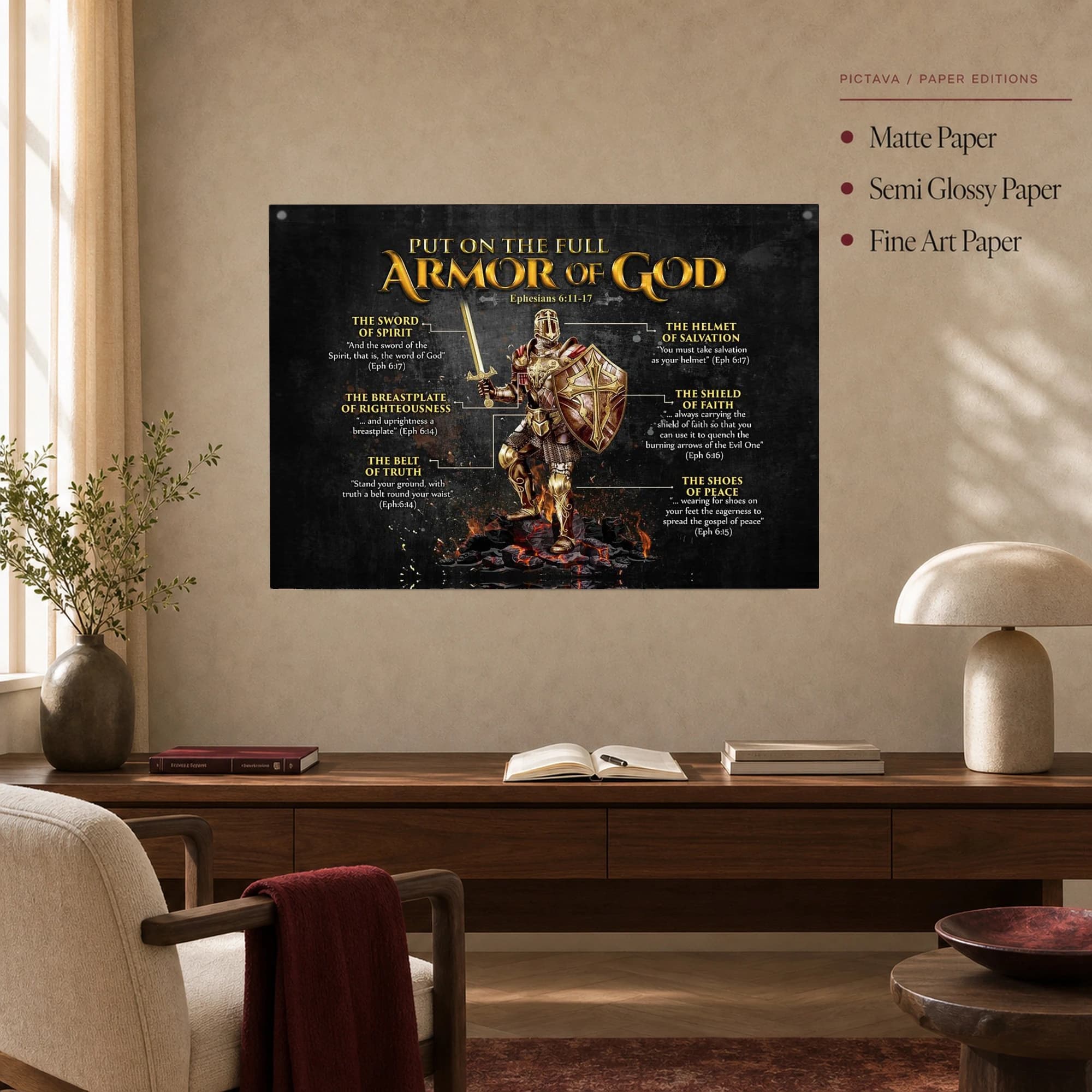 Armor of God Scripture Wall Art Poster, view 3